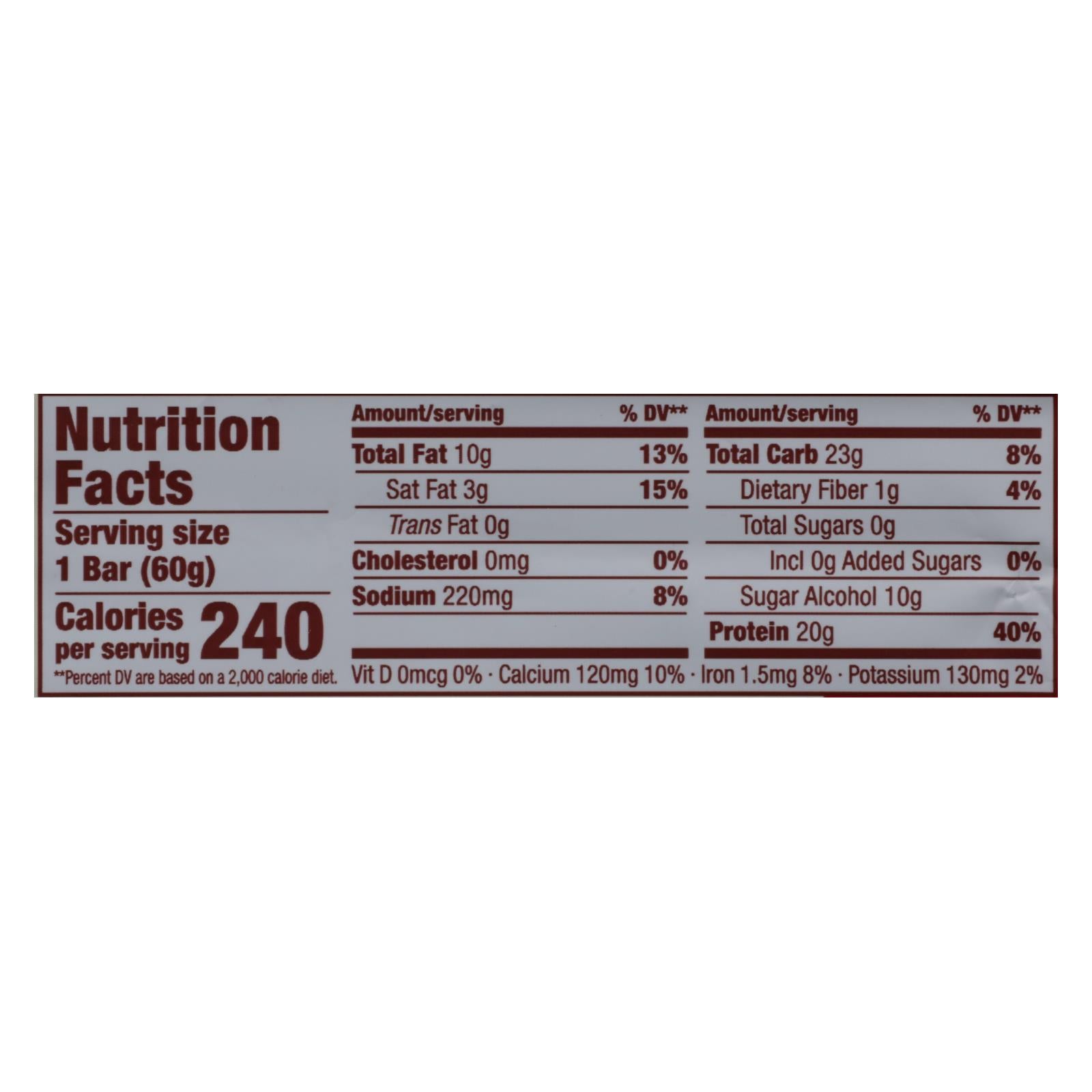 Think Products Thin Bar - Chunky Peanut Butter - Case Of 10 - 2.1 Oz - GreatEagleInc