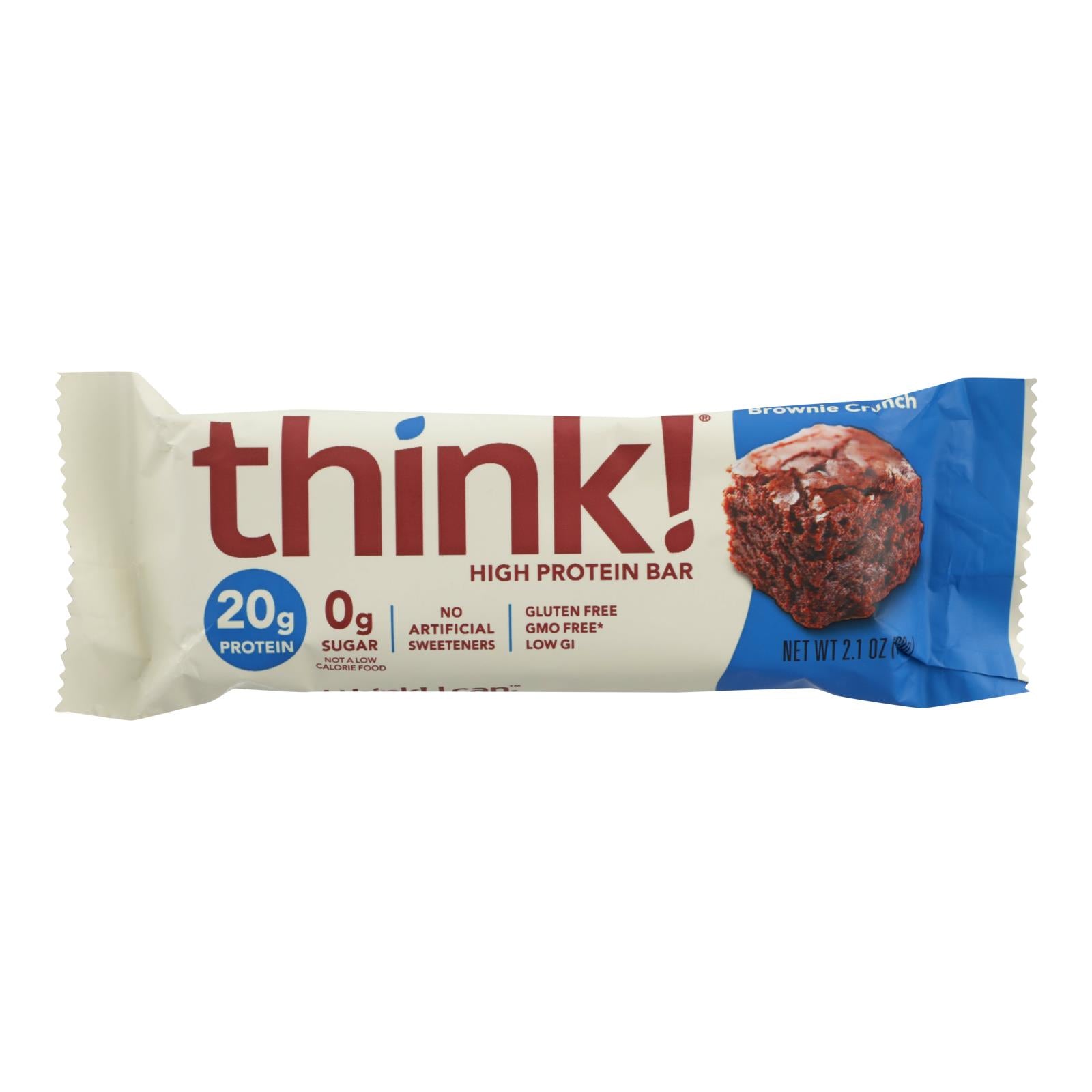 Think Products Thin Bar - Brownie Crunch - Case Of 10 - 2.1 Oz - GreatEagleInc