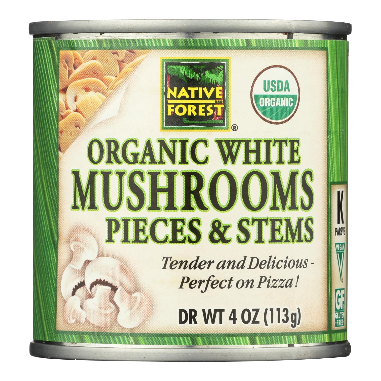 Native Forest Organic Mushrooms - Pieces And Stems - Case Of 12 - 4 Oz. - GreatEagleInc