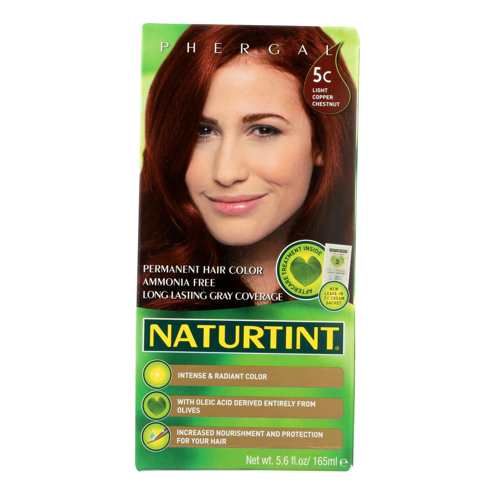 Naturtint Hair Color - Permanent - 5c - Light Copper Chestnut - 5.28 Oz - GreatEagleInc