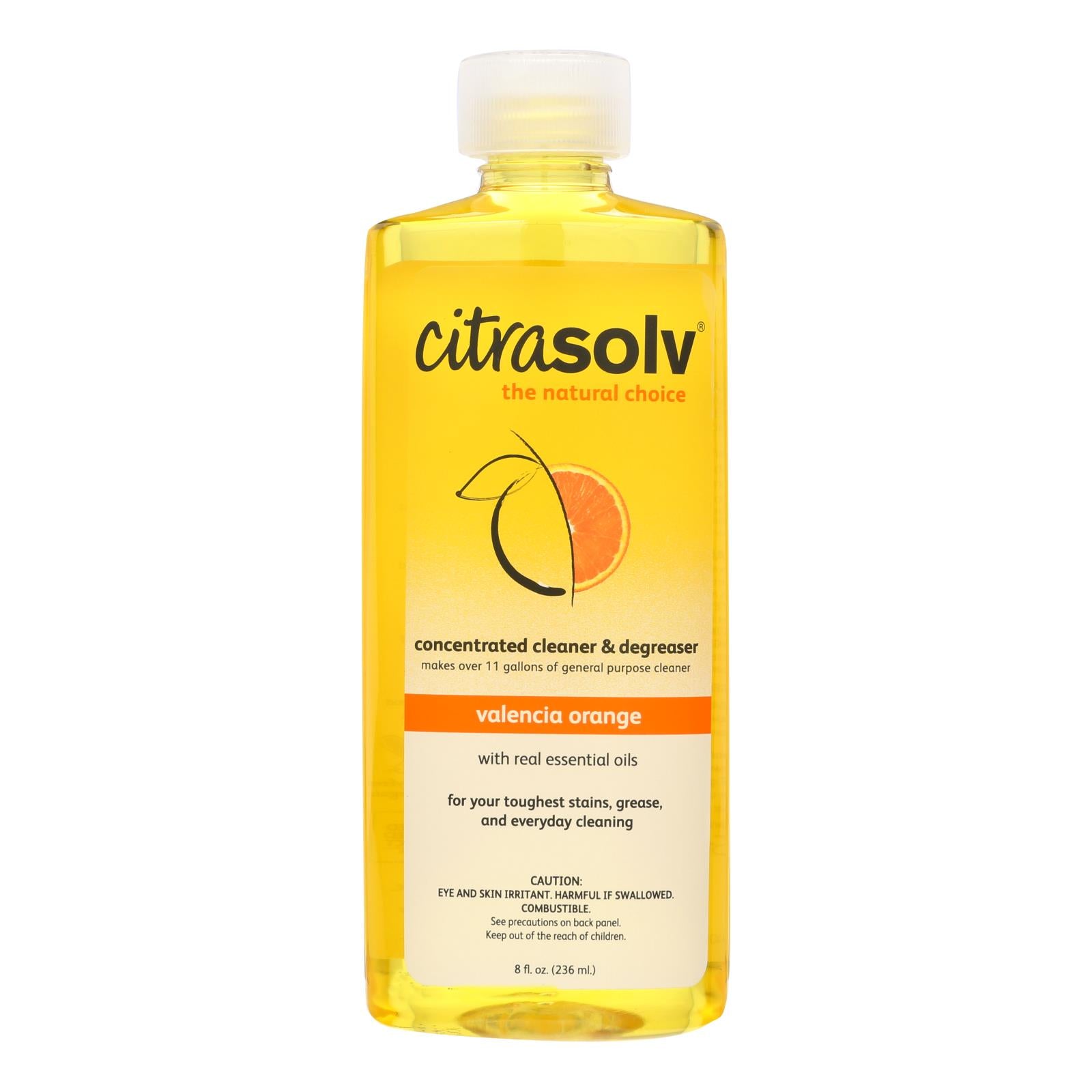 Citrasolv Natural Cleaner And Degreaser Valencia Orange - 8 Fl Oz - GreatEagleInc