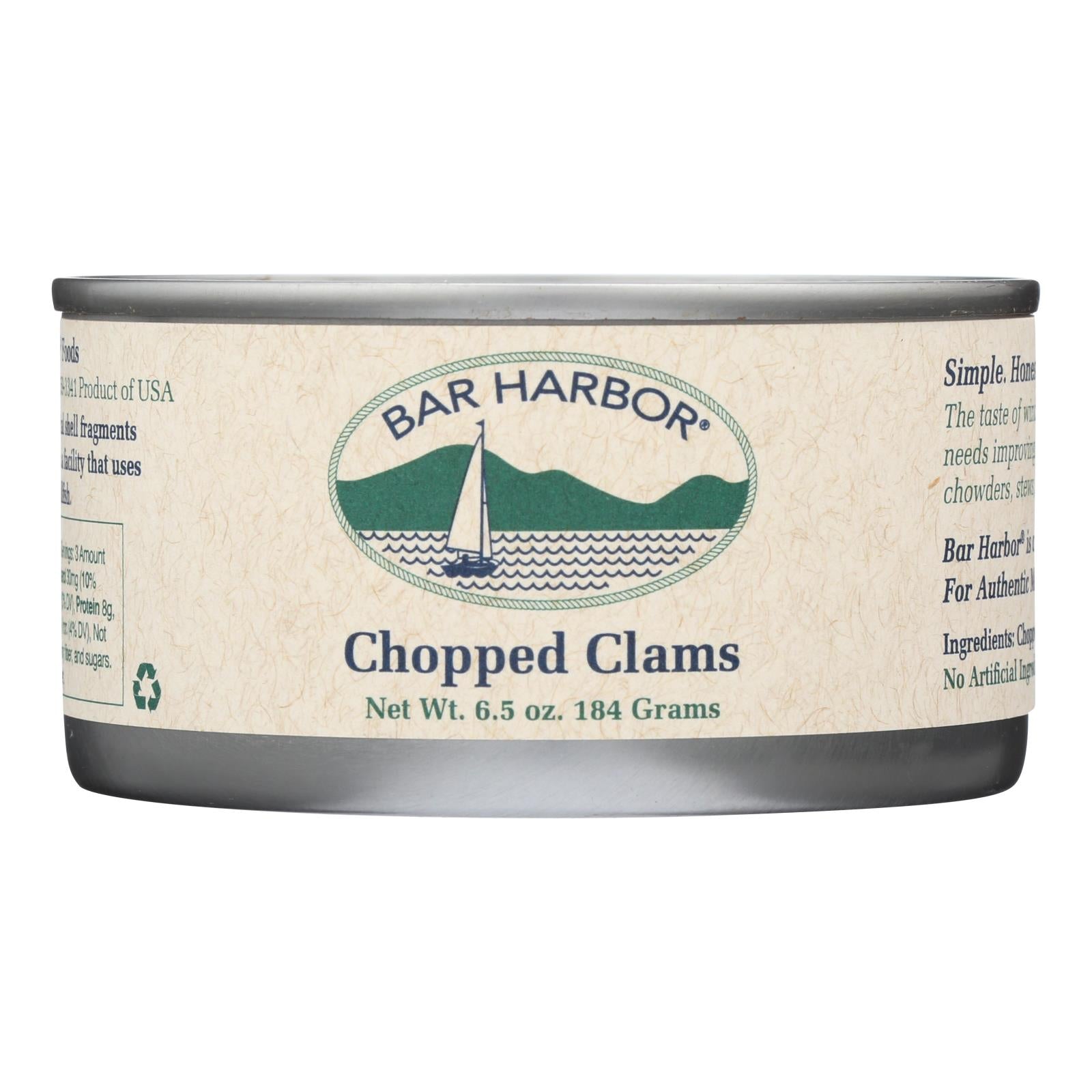Bar Harbor - Chopped Clams - Case Of 12 - 6.5 Oz. - GreatEagleInc