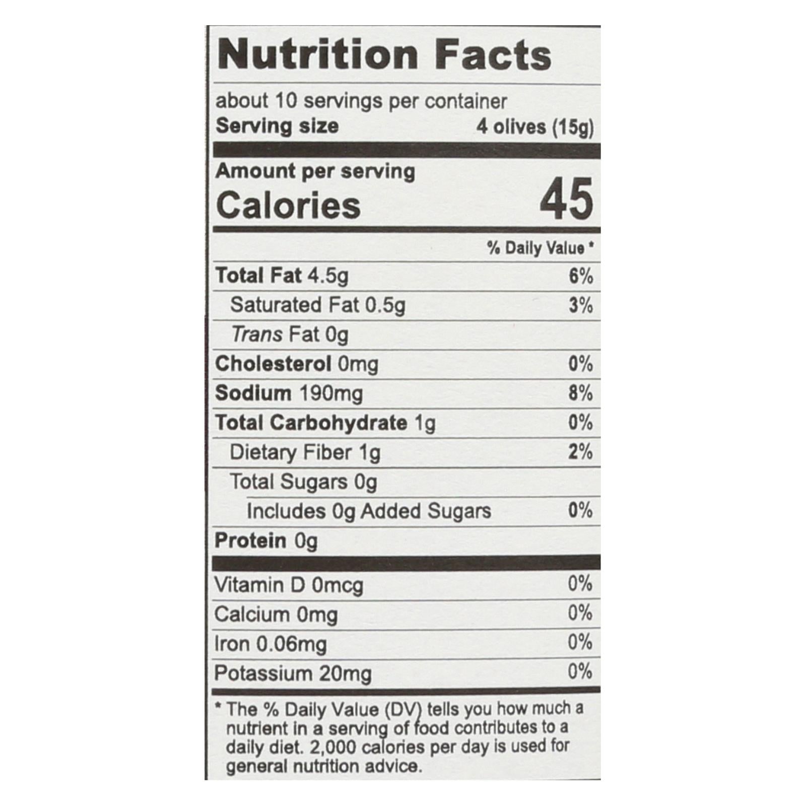 Divina - Organic Pitted Kalamata Olives - Case Of 6 - 6 Oz. - GreatEagleInc