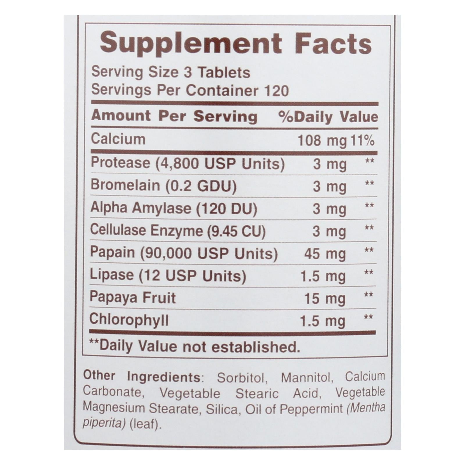 American Health - Super Papaya Enzyme Plus Chewable - 360 Chewable Tablets - GreatEagleInc