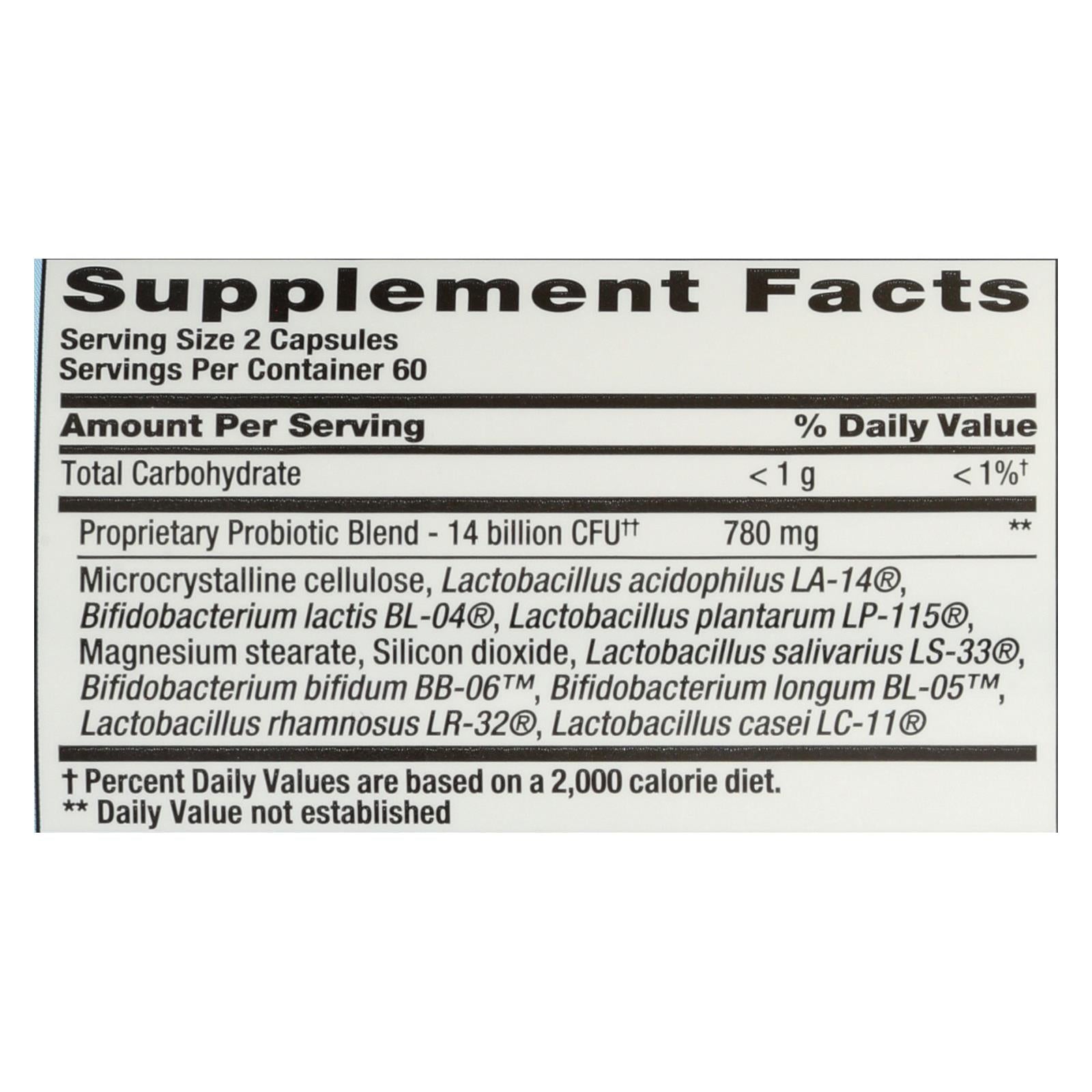 Nutrition Now Pb 8 Pro-biotic Acidophilus For Life - 120 Vegetarian Capsules - GreatEagleInc