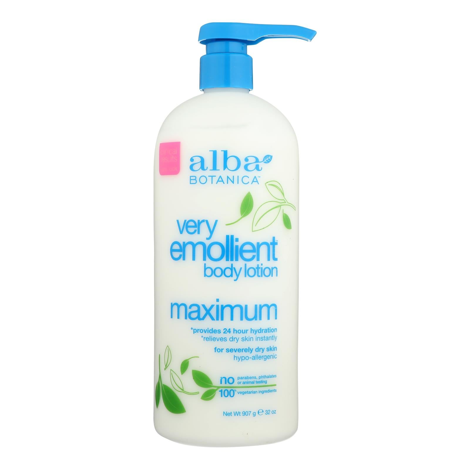 Alba Botanica - Very Emollient Body Lotion - Maximum - 32 Oz - GreatEagleInc