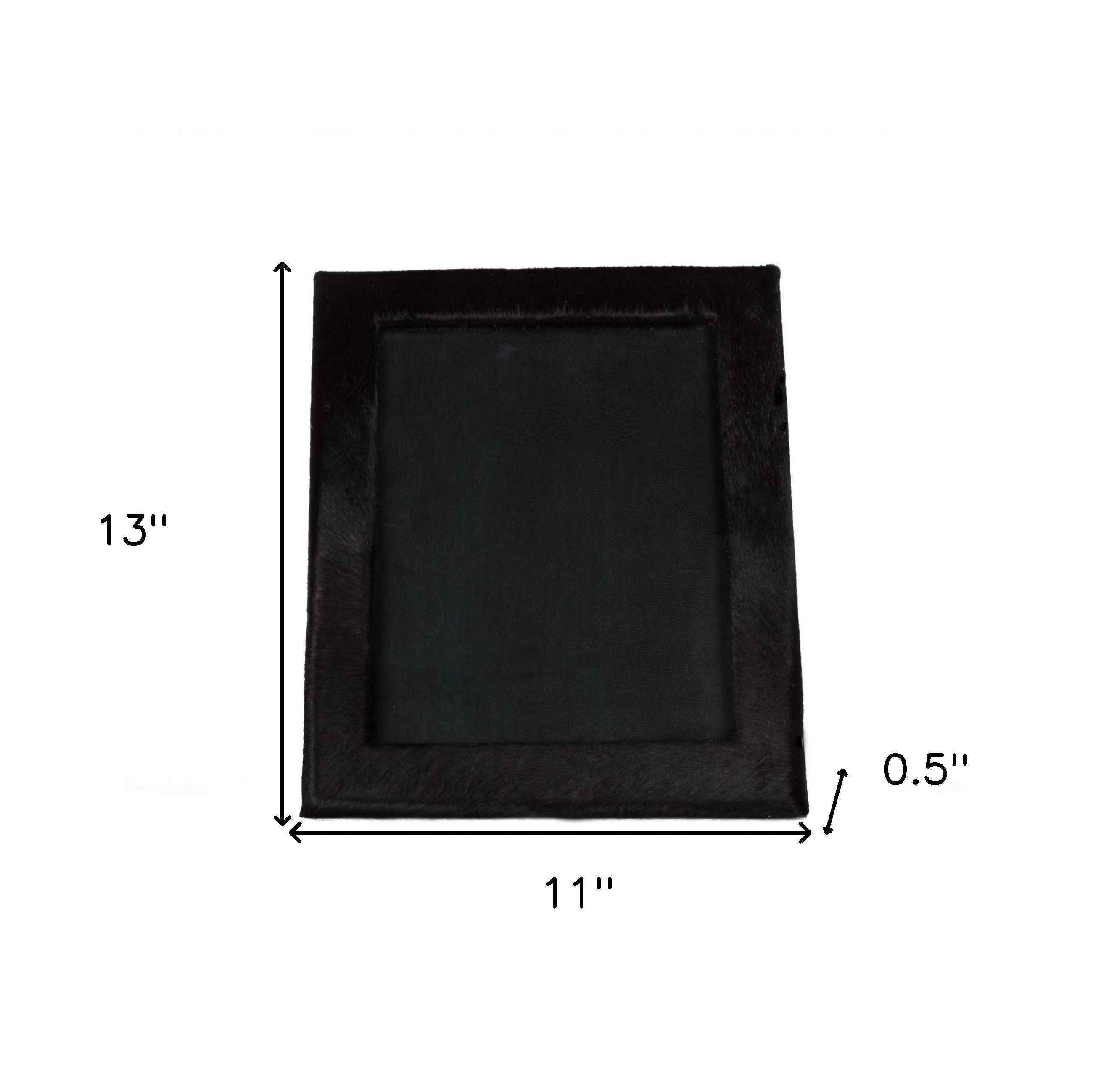 11" X 13" Black  Cowhide   8" X 10" Picture Frame