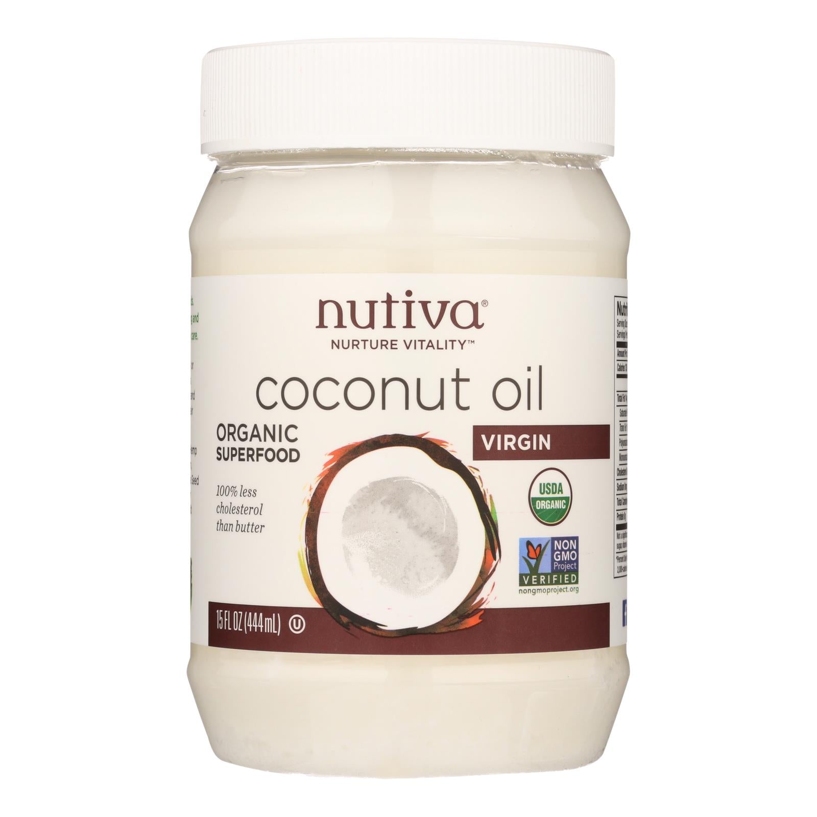 Nutiva Virgin Coconut Oil Organic - 15 Fl Oz - GreatEagleInc