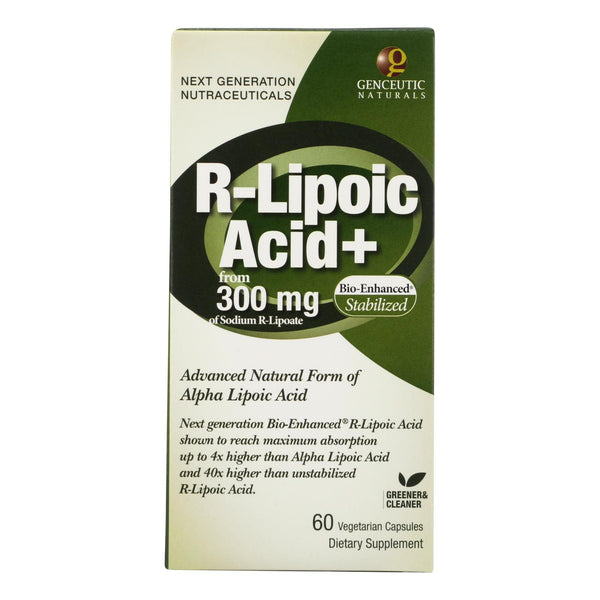 Genceutic Naturals R-lipoic Acid Plus - 300 Mg - 60 Vcaps - Eco-Friendly Home & Grocery