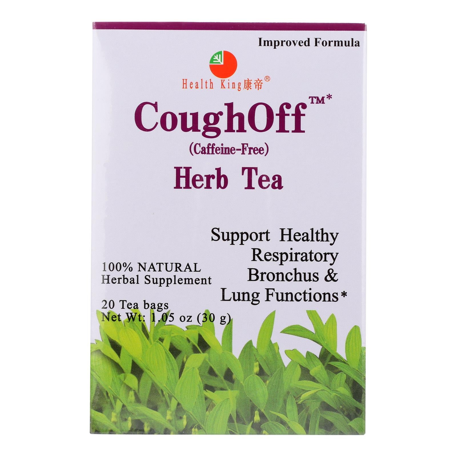 Health King Cough-off Herb Tea - 20 Tea Bags - GreatEagleInc