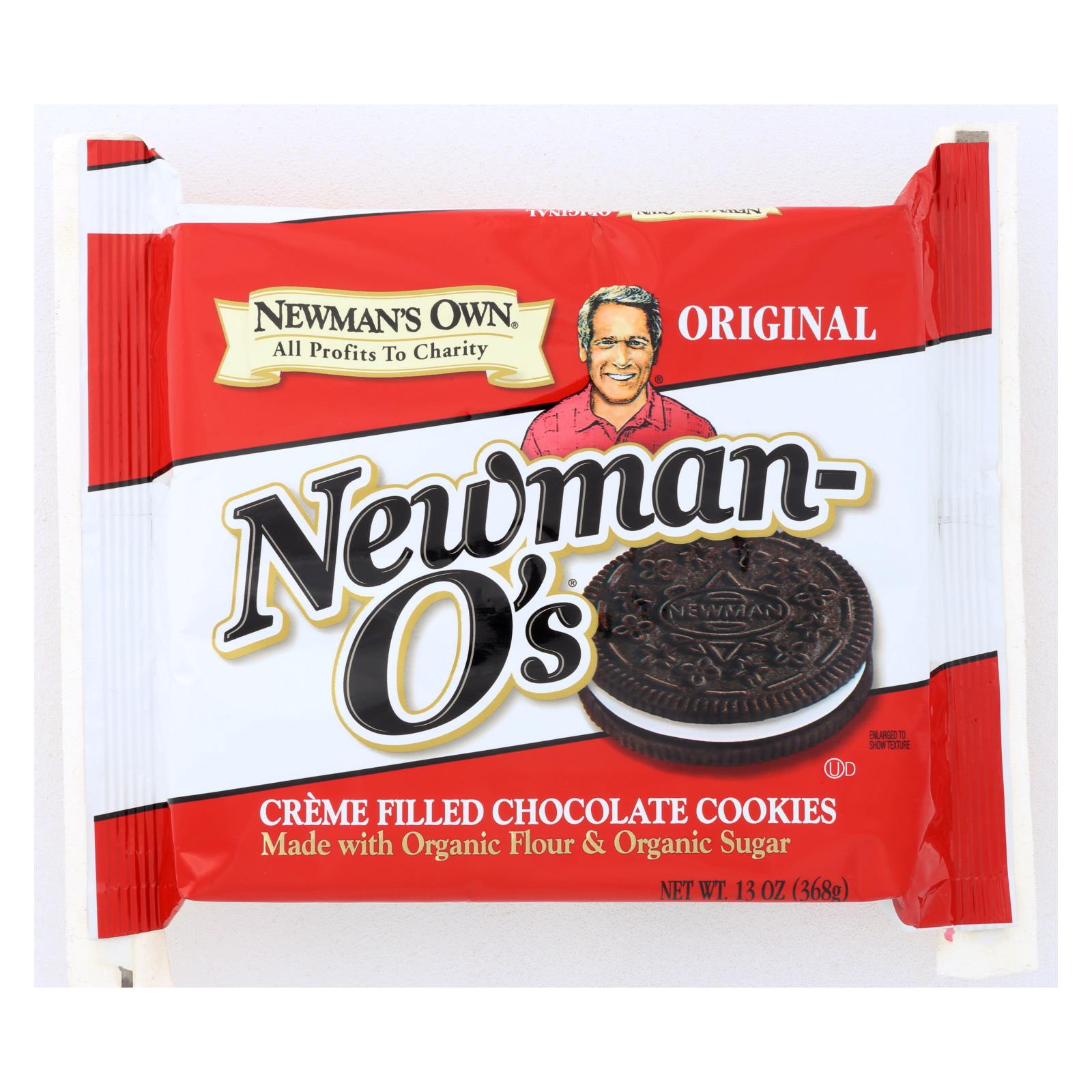 Newman's Own Organics Creme Filled Cookies - Chocolate - Case Of 6 - 13 Oz. - GreatEagleInc