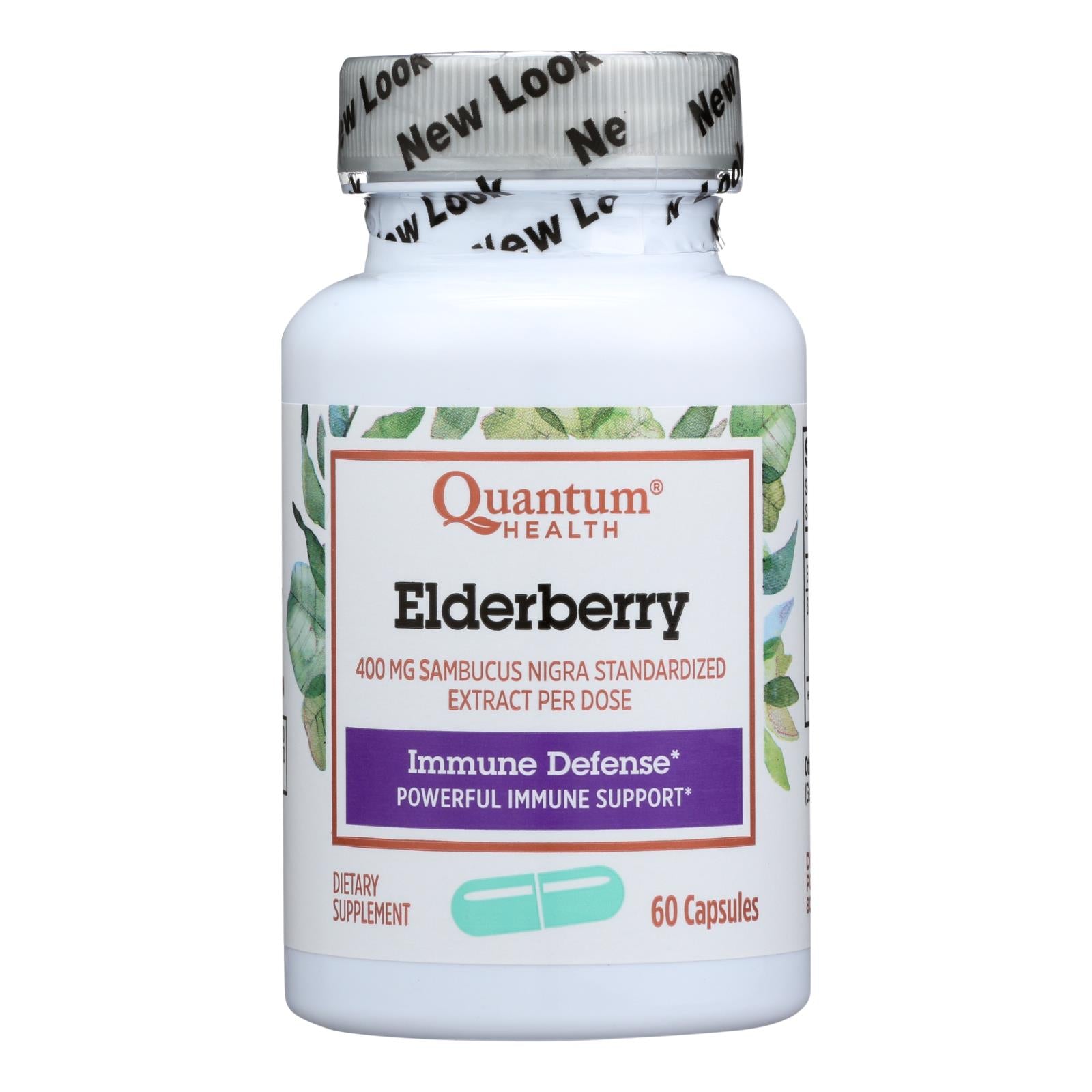 Quantum Elderberry Immune Defense Extract - 400 Mg - 60 Capsules - GreatEagleInc