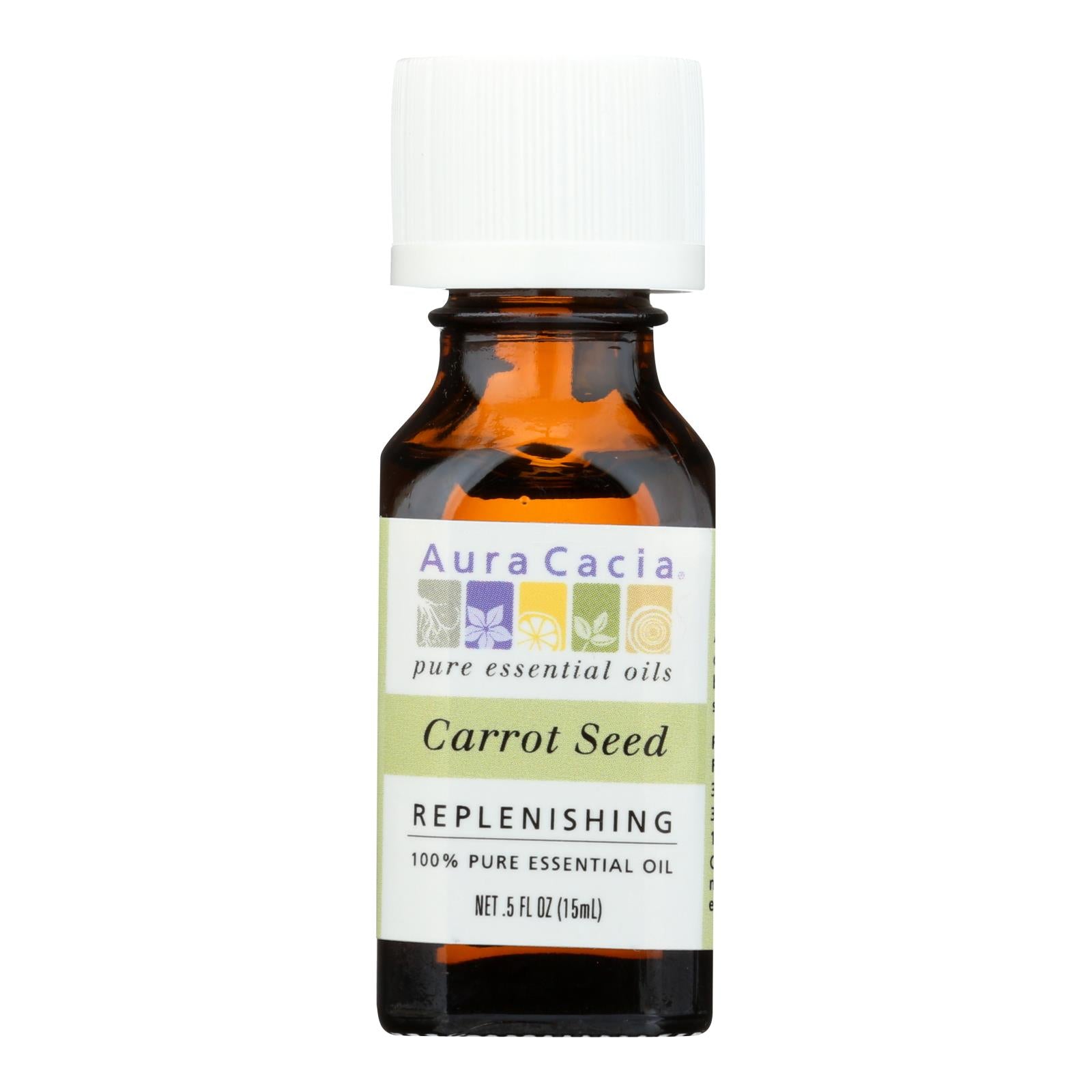 Aura Cacia - Pure Essential Oil Carrot Seed - 0.5 Fl Oz - GreatEagleInc