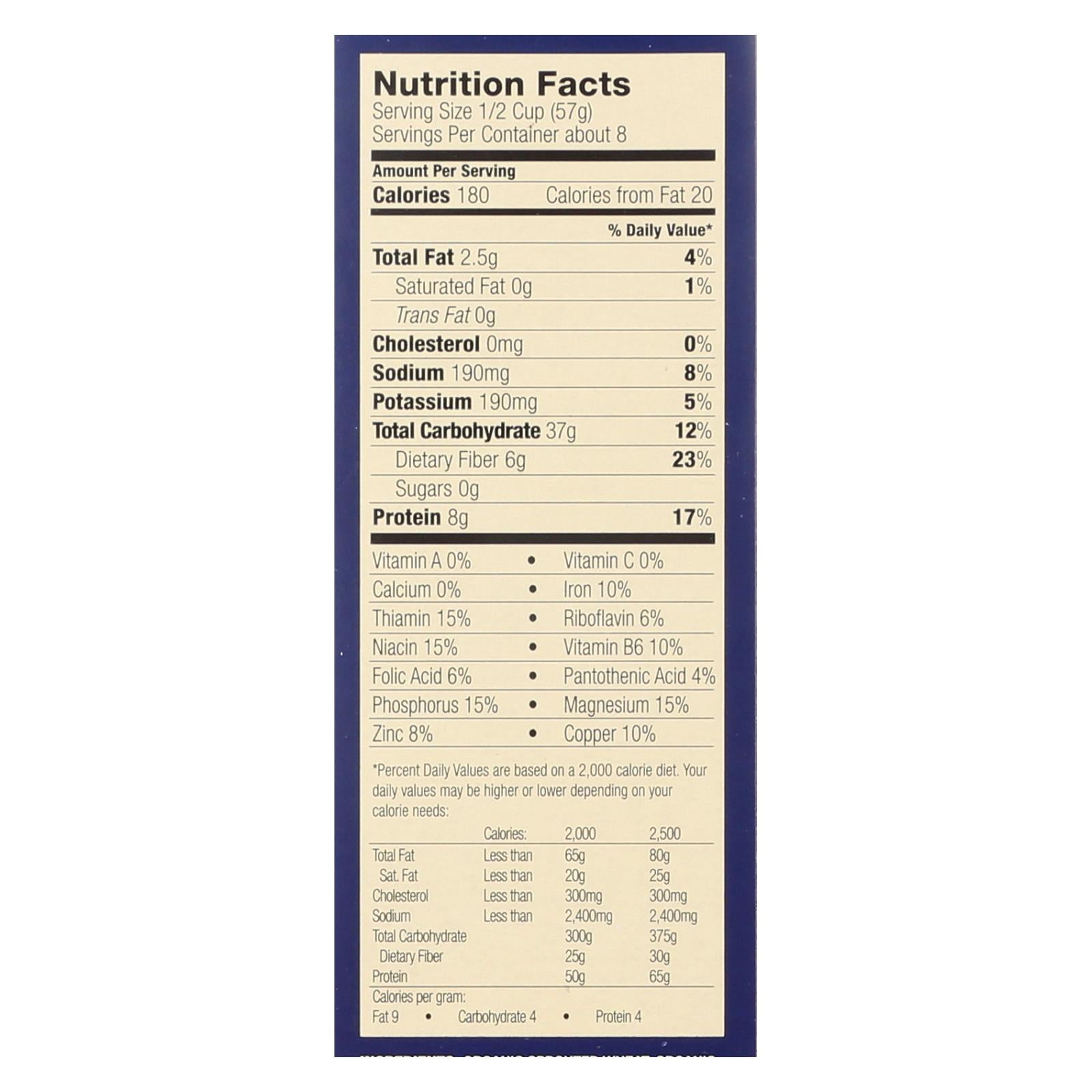 Food For Life Baking Co. Cereal - Organic - Ezekiel 4-9 - Sprouted Whole Grain - Golden Flax - 16 Oz - Case Of 6 - GreatEagleInc