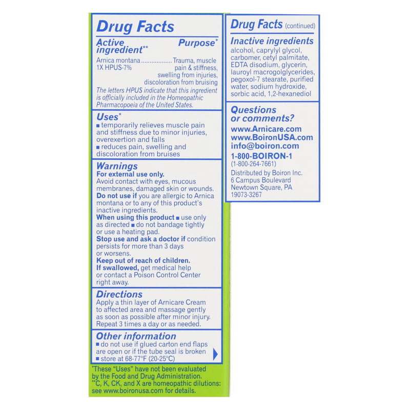 Boiron - Arnica Cream - 1.33 Oz - Eco-Friendly Home & Grocery