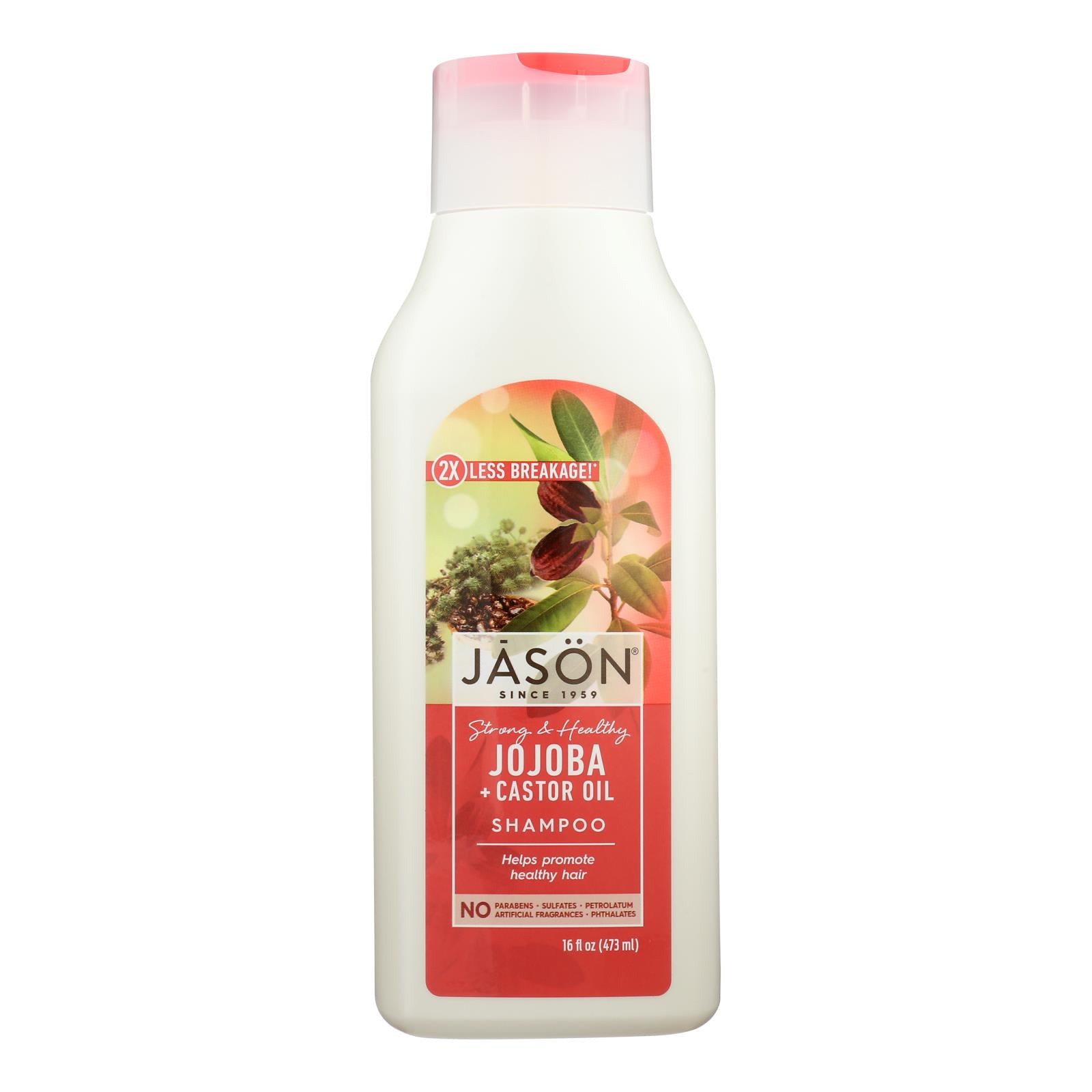 Jason Pure Natural Shampoo Long And Strong Jojoba - 16 Fl Oz - GreatEagleInc