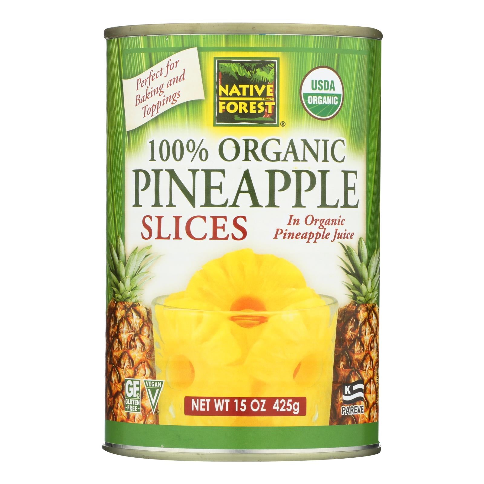 Native Forest Organic Slices - Pineapple - Case Of 6 - 15 Oz. - GreatEagleInc
