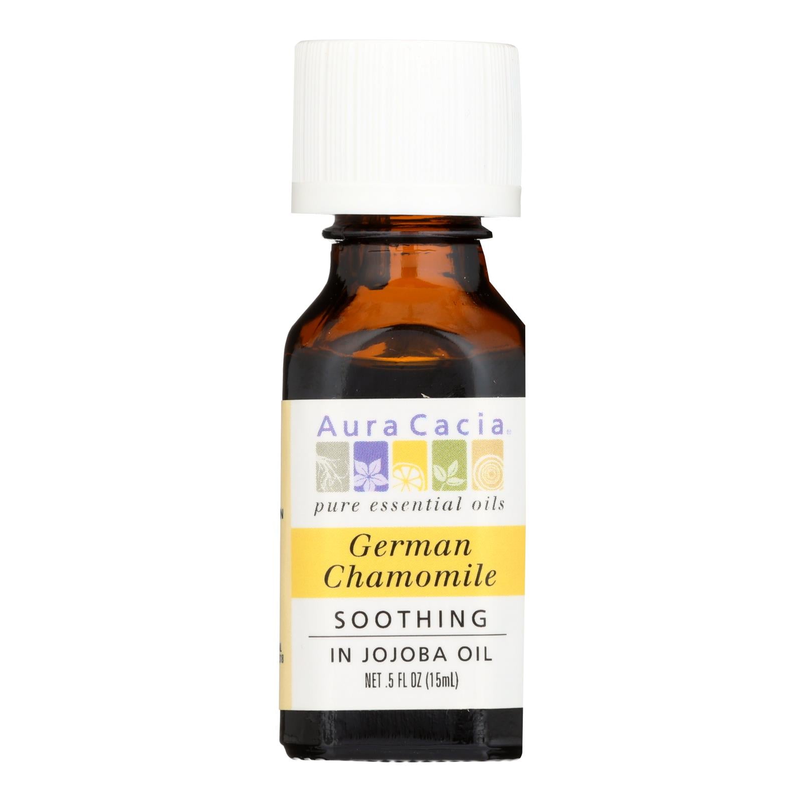 Aura Cacia - German Chamomile In Jojoba Oil - 0.5 Fl Oz - Eco-Friendly Home & Grocery