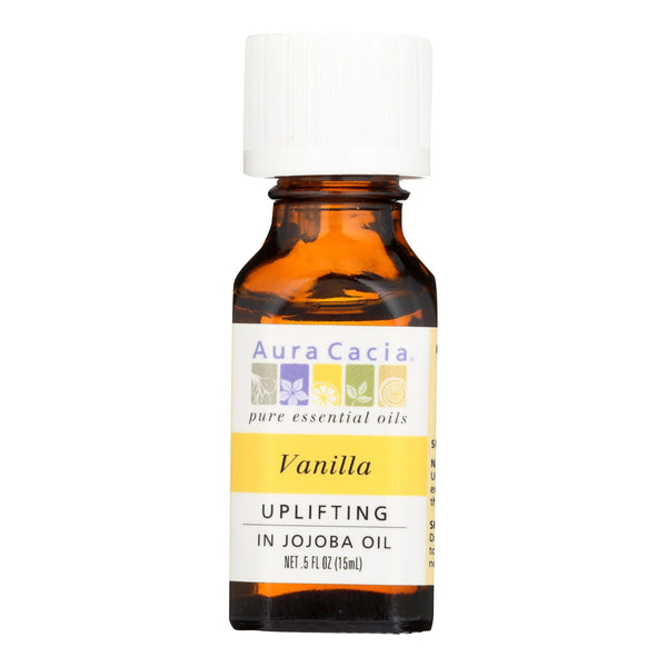 Aura Cacia - Vanilla In Jojoba Oil - 0.5 Fl Oz - GreatEagleInc