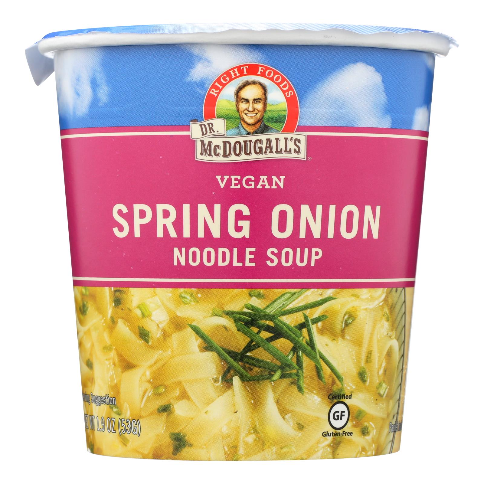 Dr. Mcdougall's Vegan Spring Onion Noodle Soup Big Cup - Case Of 6 - 1.9 Oz. - GreatEagleInc