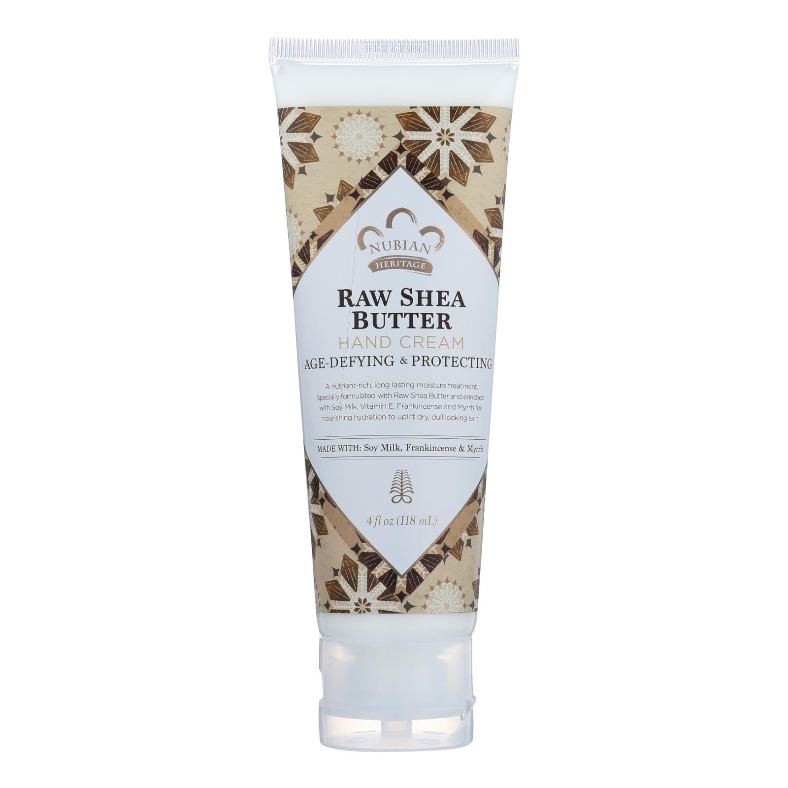 Nubian Heritage Hand Cream - Raw Shea With Frankincense - 4 Oz - GreatEagleInc