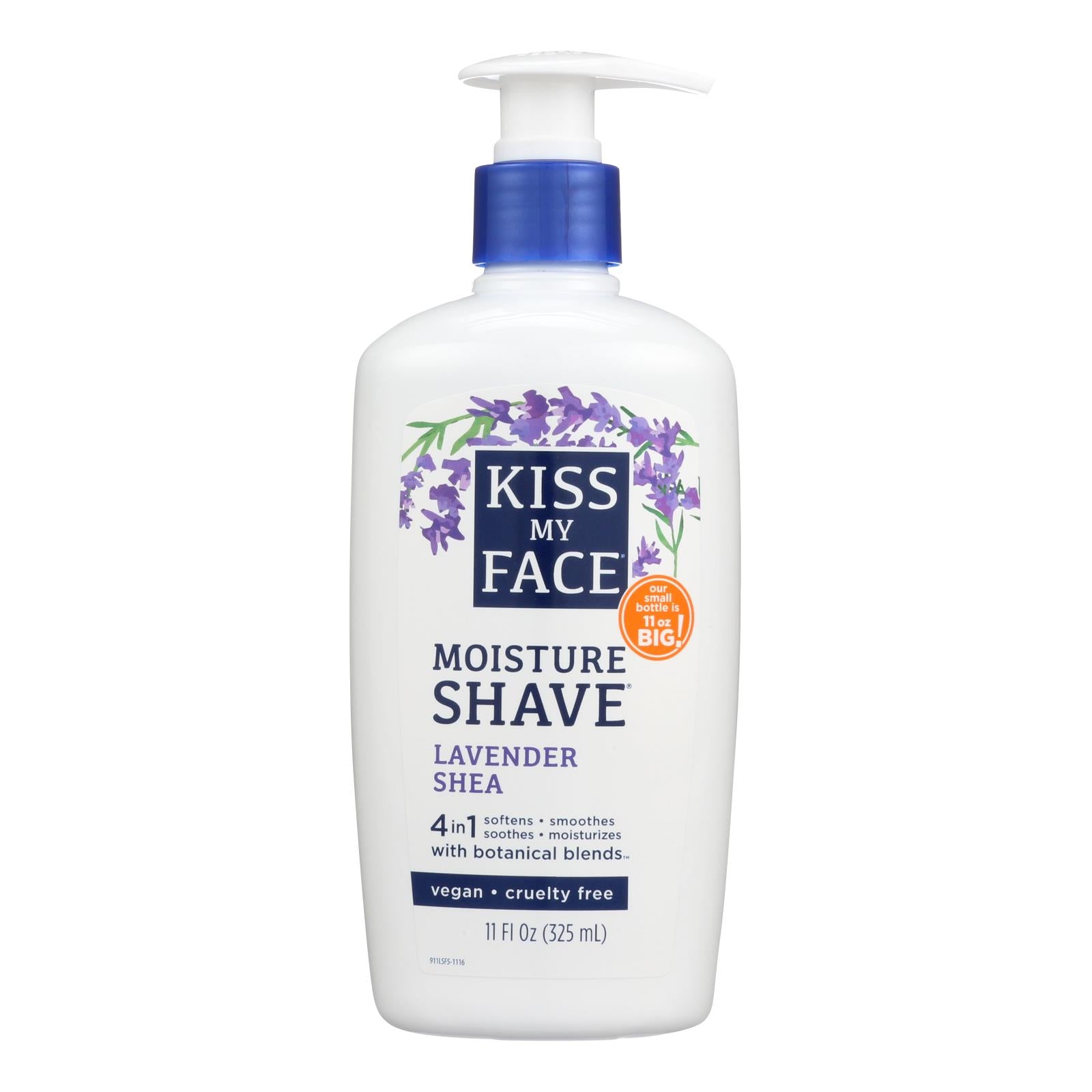 Kiss My Face Moisture Shave Lavender Shea - 11 Fl Oz - GreatEagleInc