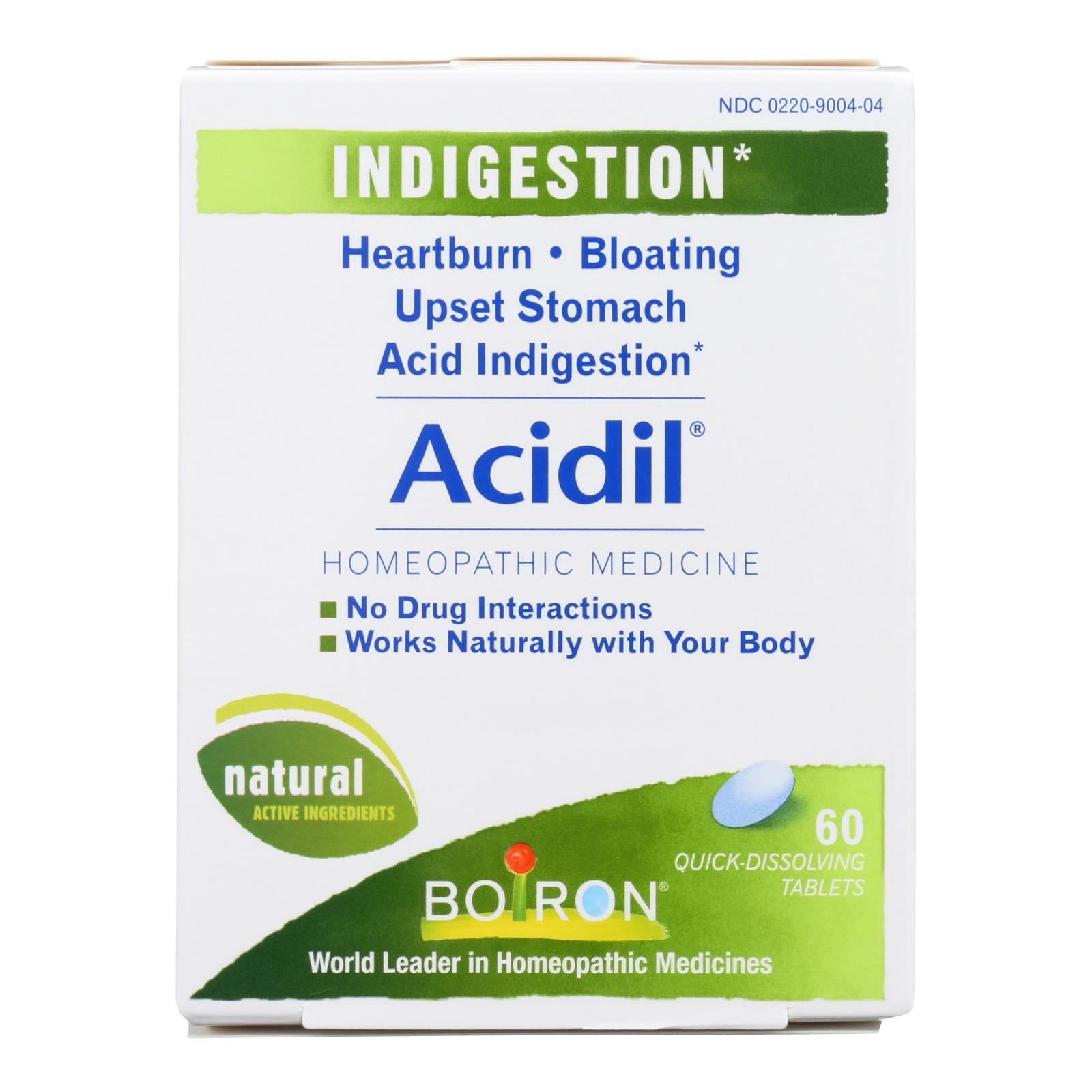 Boiron - Acidil - 60 Tablets - GreatEagleInc