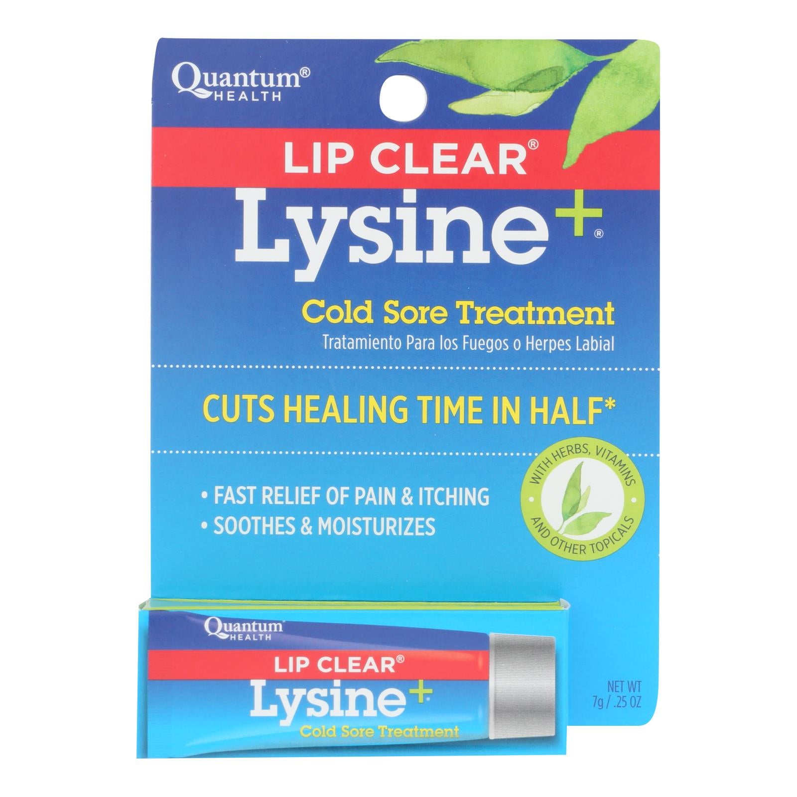 Quantum Lipclear Lysine And Cold Sore Treatment All Natural Ointment - 0.25 Oz - Eco-Friendly Home & Grocery