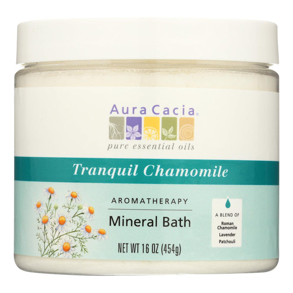 Aura Cacia - Aromatherapy Mineral Bath Tranquility Chamomile - 16 Oz - GreatEagleInc