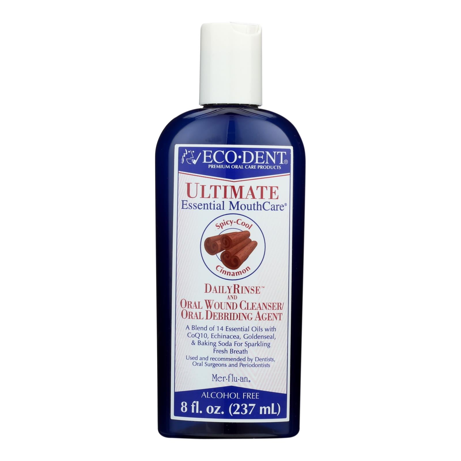 Eco-dent Dailyrinse Mouthrinse - Cinnamon - 8 Oz - GreatEagleInc