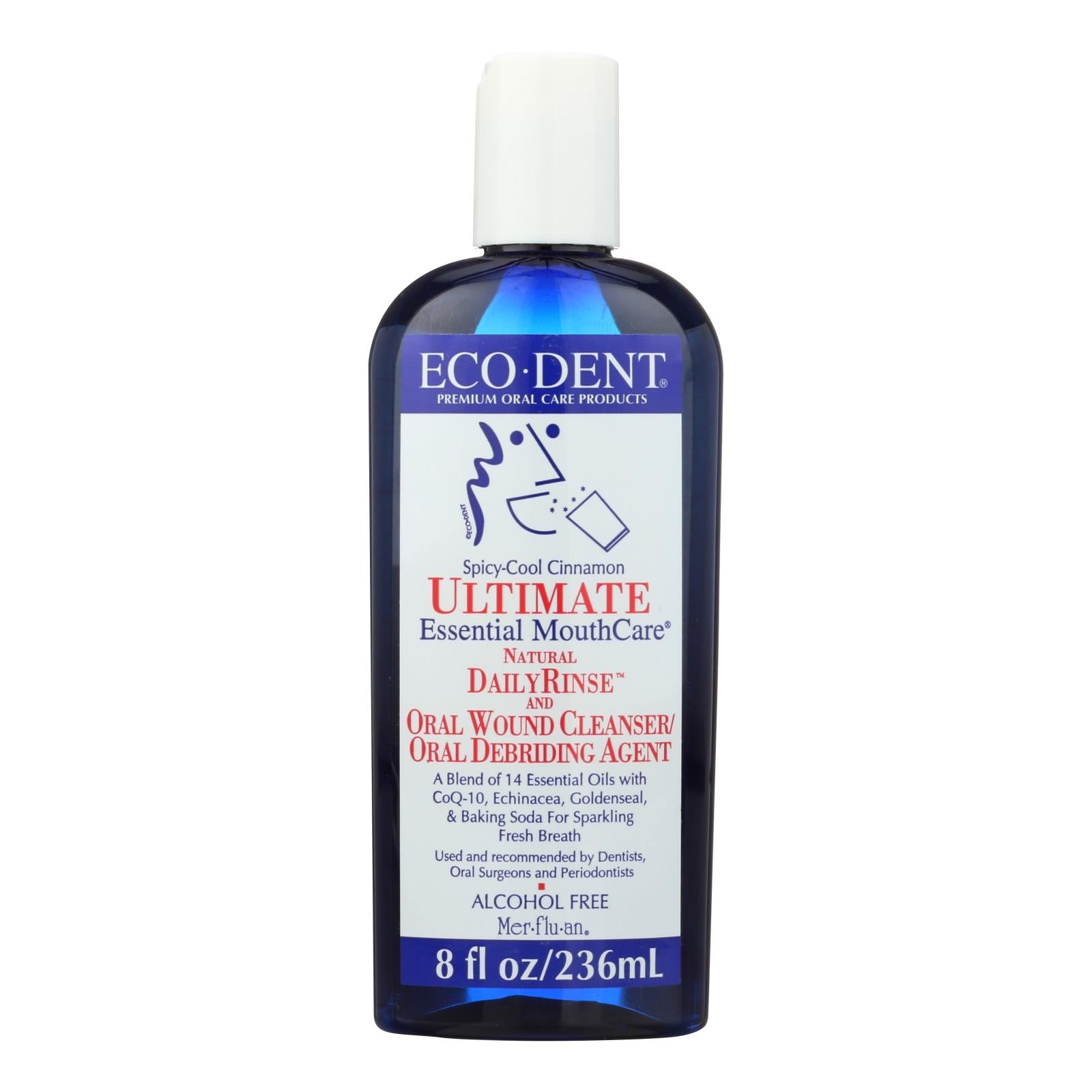 Eco-dent Dailyrinse Mouthrinse - Cinnamon - 8 Oz - GreatEagleInc