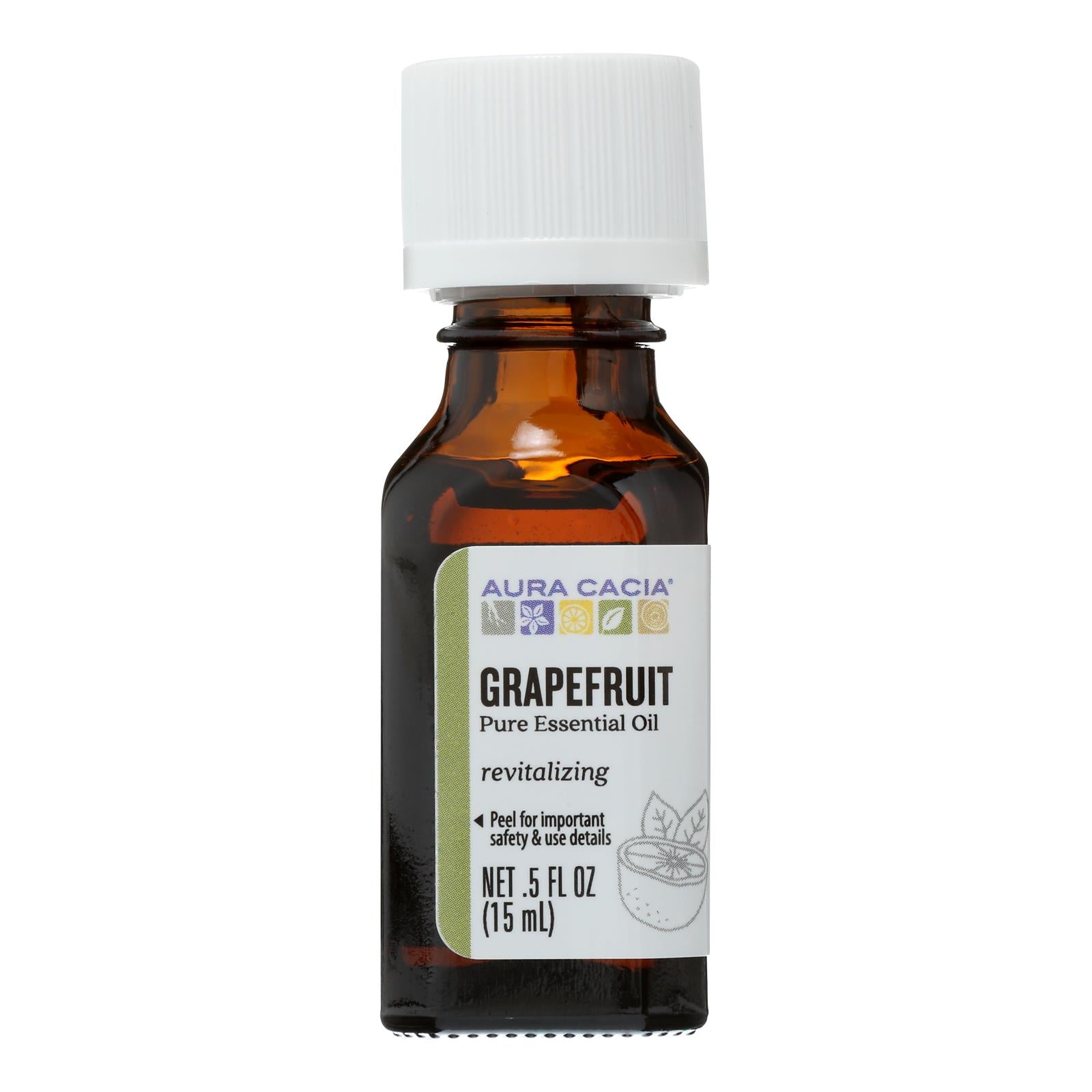Aura Cacia - Pure Essential Oil Grapefruit - 0.5 Fl Oz - GreatEagleInc