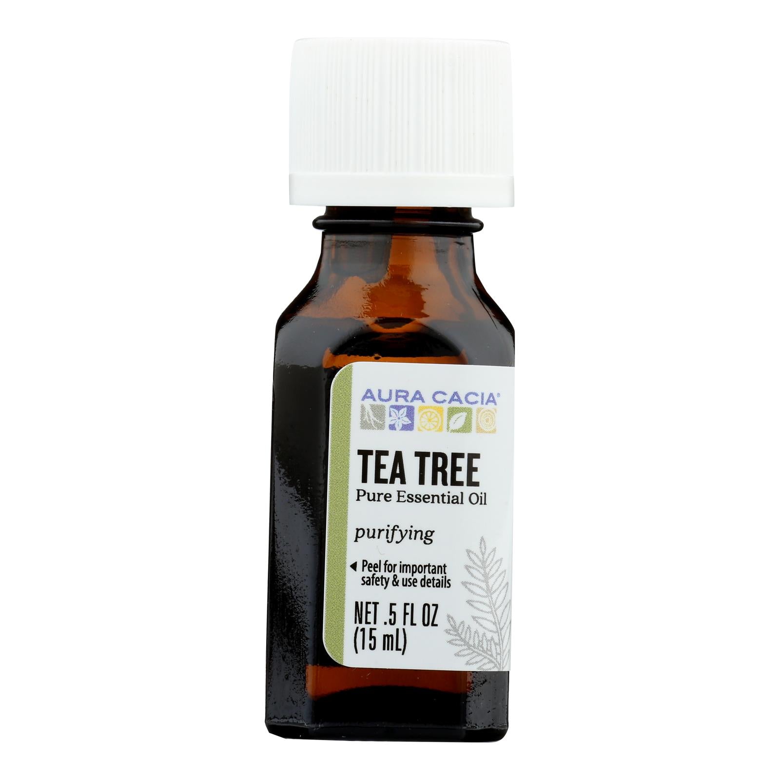 Aura Cacia - Pure Essential Oil Tea Tree - 0.5 Fl Oz - GreatEagleInc