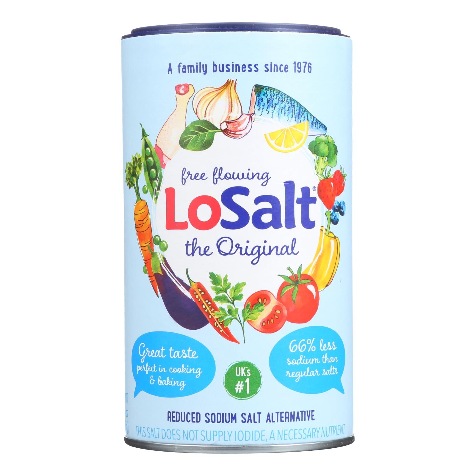 Losalt Reduced Sodium Salt - Case Of 6 - 12.35 Oz. - GreatEagleInc