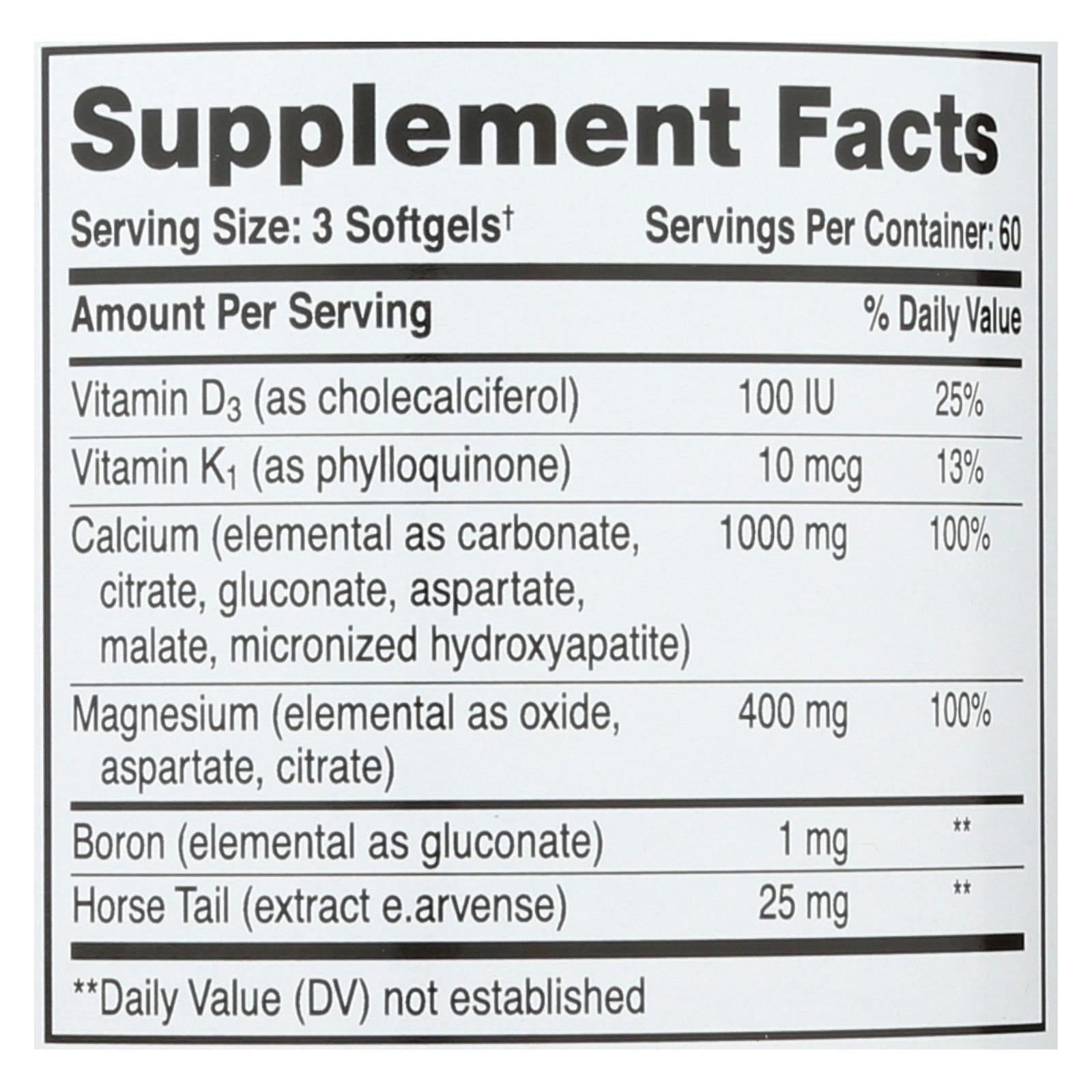 Phyto-therapy Liquid Calcium With Magnesium - 1000 Mg - 180 Softgels - GreatEagleInc