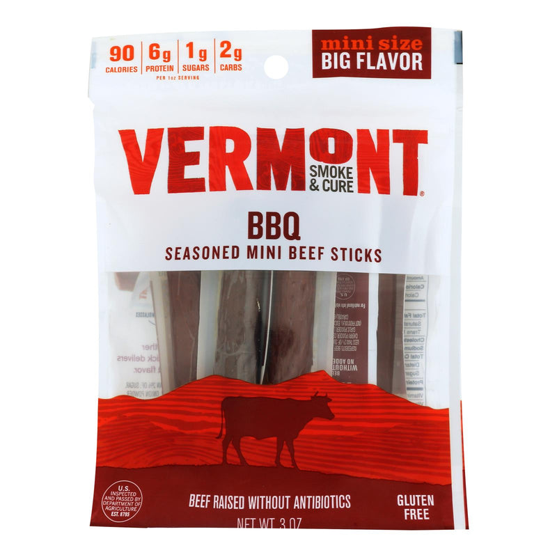 Vermont Smoke And Cure Beef Stick - Bbq - Case Of 8 - 6/.5 Oz