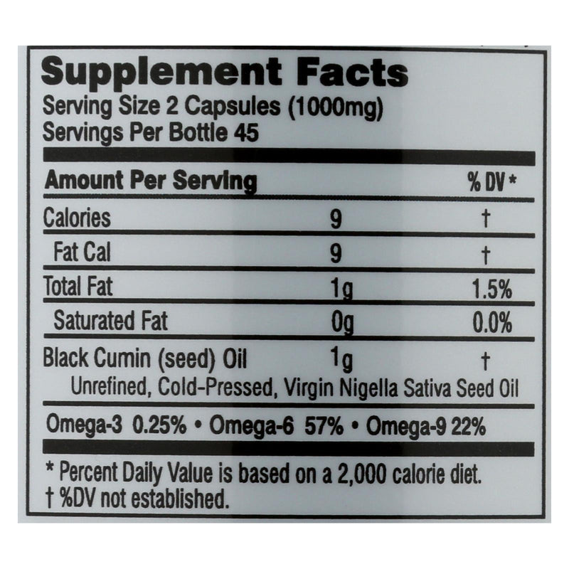 Amazing Herbs - Black Seed Black Cumin Seed Oil - 90 Softgels - GreatEagleInc