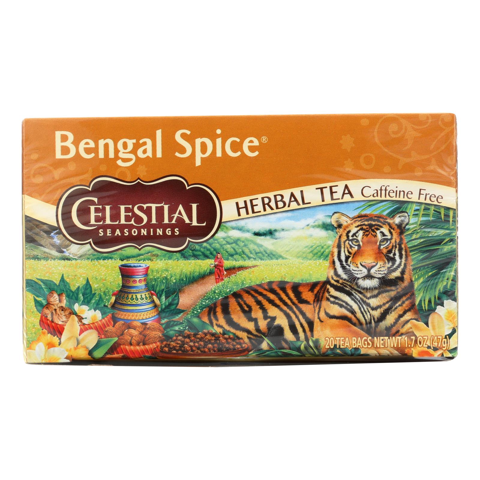Celestial Seasonings Herbal Tea Caffeine Free Bengal Spice - 20 Tea Bags - Case Of 6 - GreatEagleInc