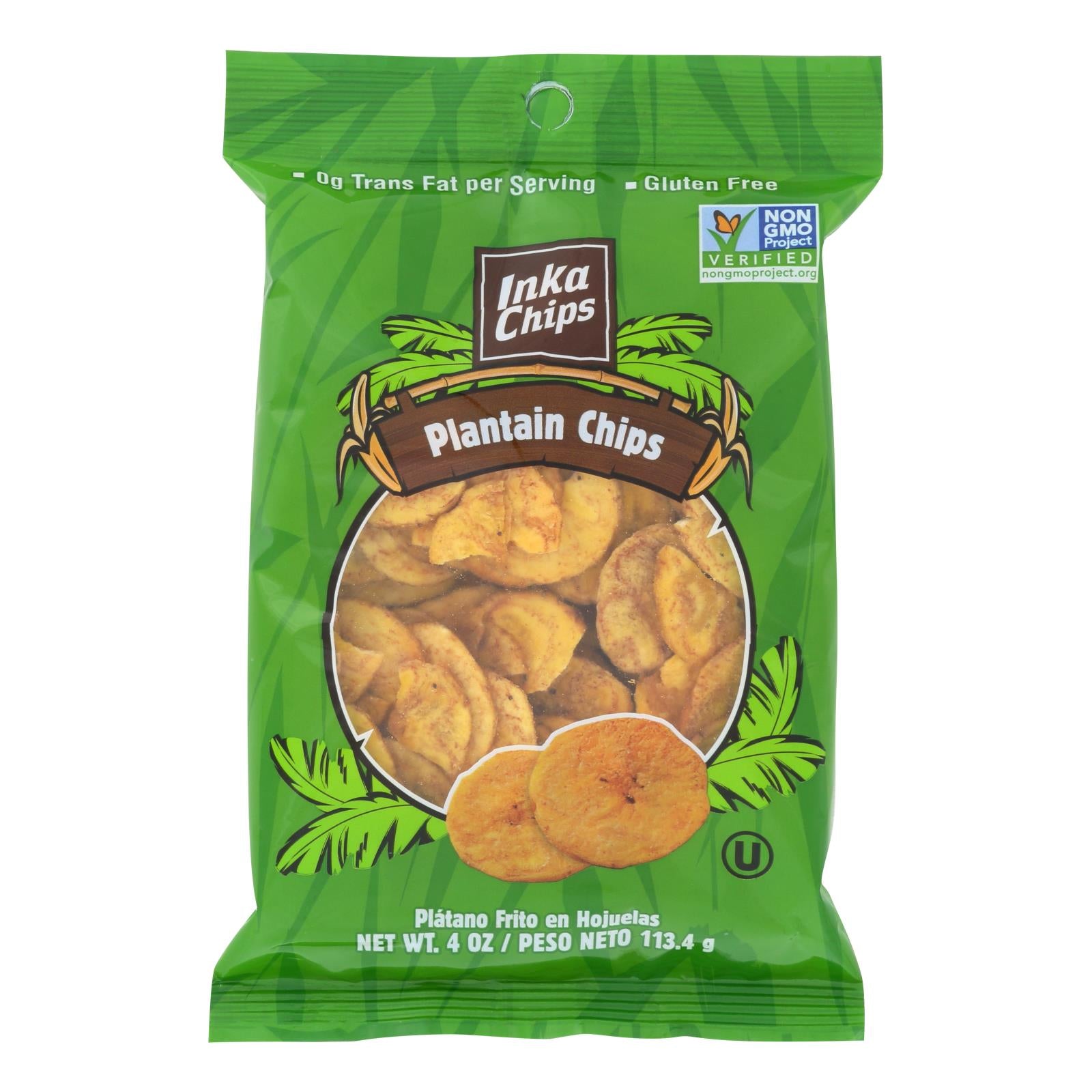 Inka Crops - Plantain Chips - Original - Case Of 12 - 4 Oz. - GreatEagleInc