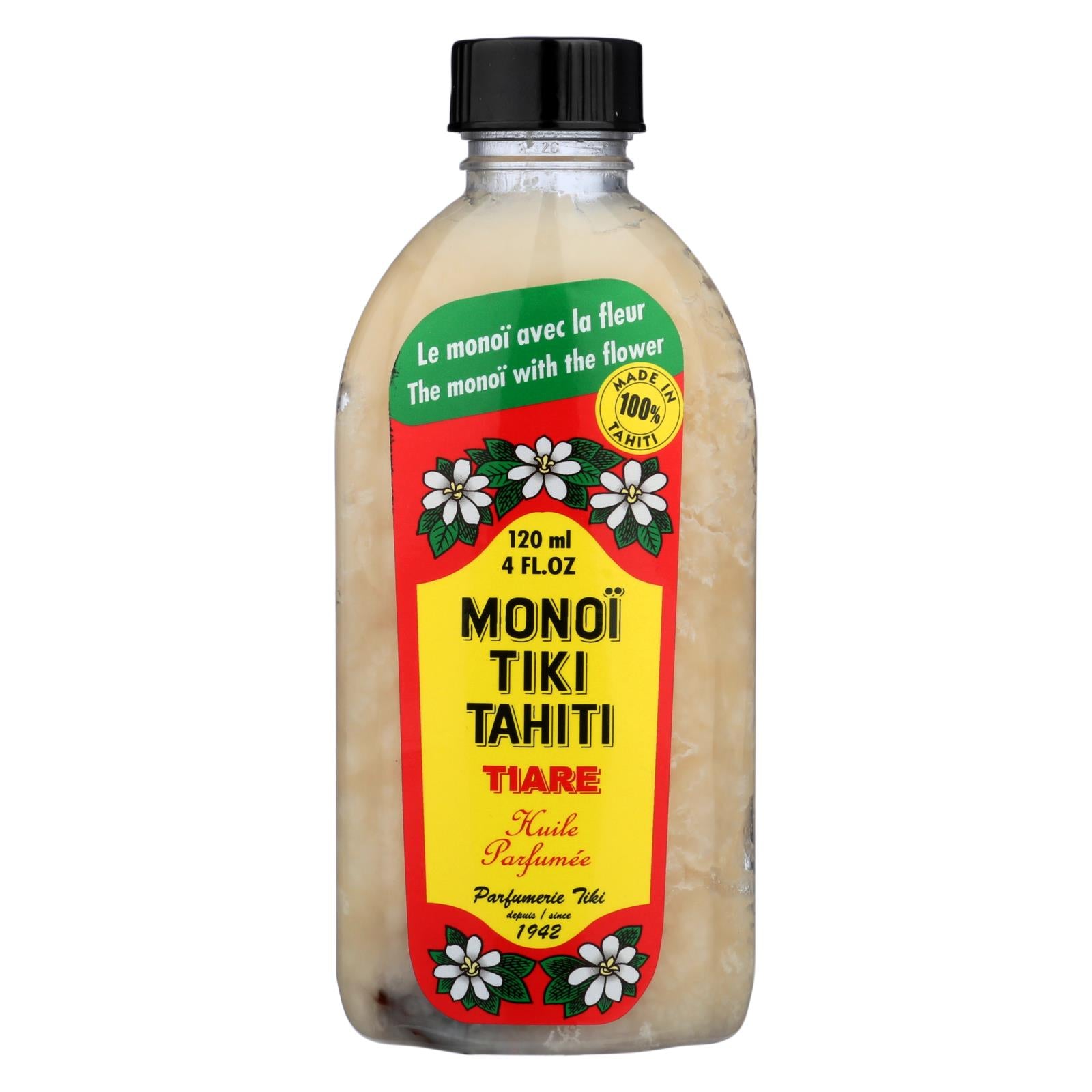 Monoi Tiare Tahiti Monoi Tiiki Tahiti Coconut Oil - 4 Fl Oz - GreatEagleInc