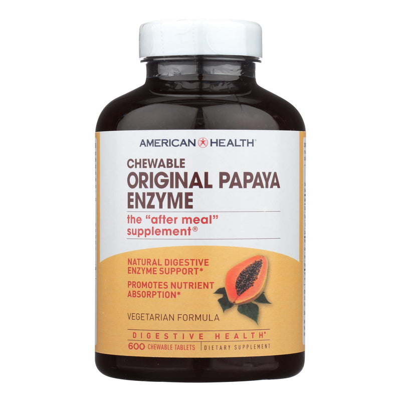 American Health - Original Papaya Enzyme Chewable - 600 Tablets - GreatEagleInc