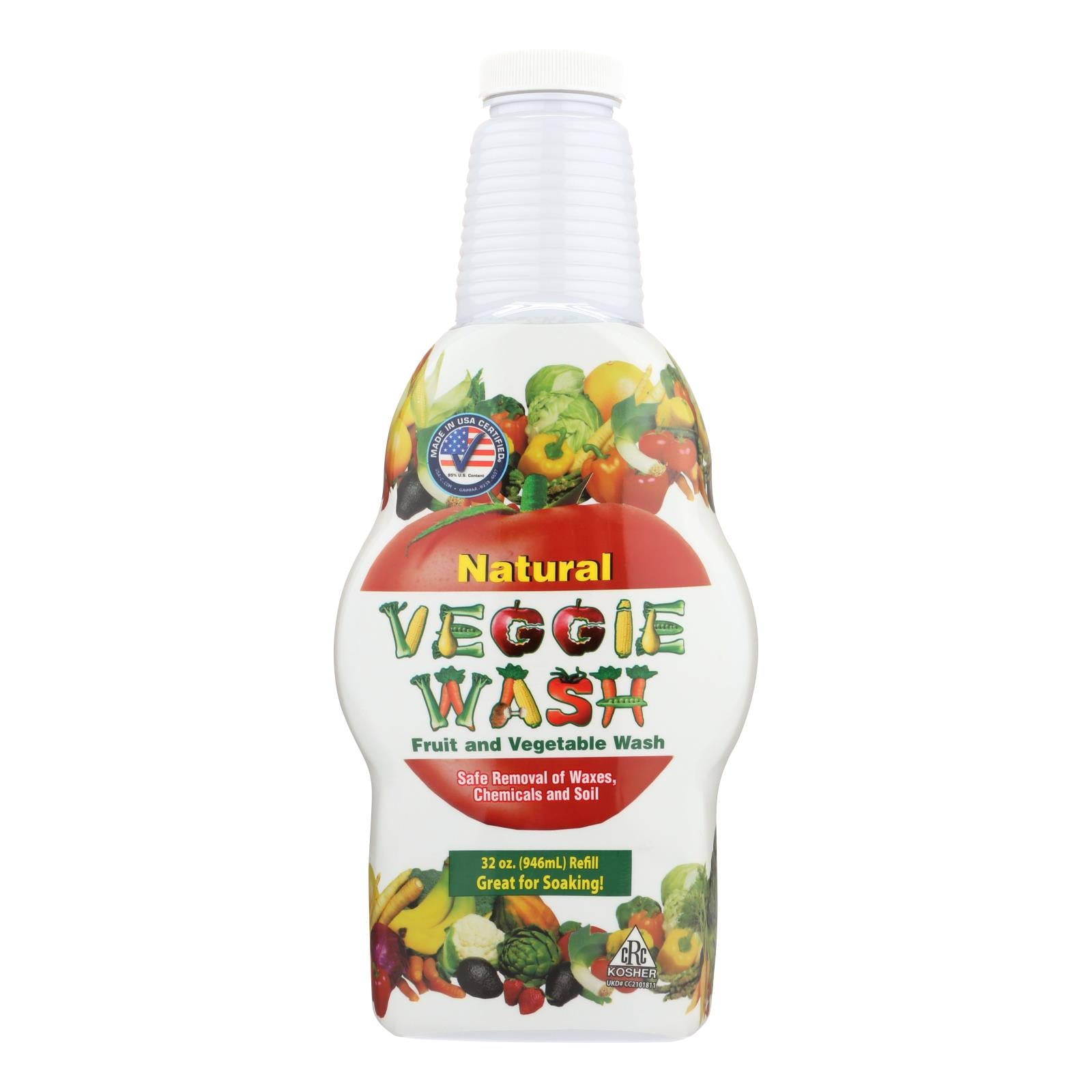 Citrus Magic All Natural Fruit And Vegetable Wash- Soaker Bottle - 32 Fl Oz - Eco-Friendly Home & Grocery
