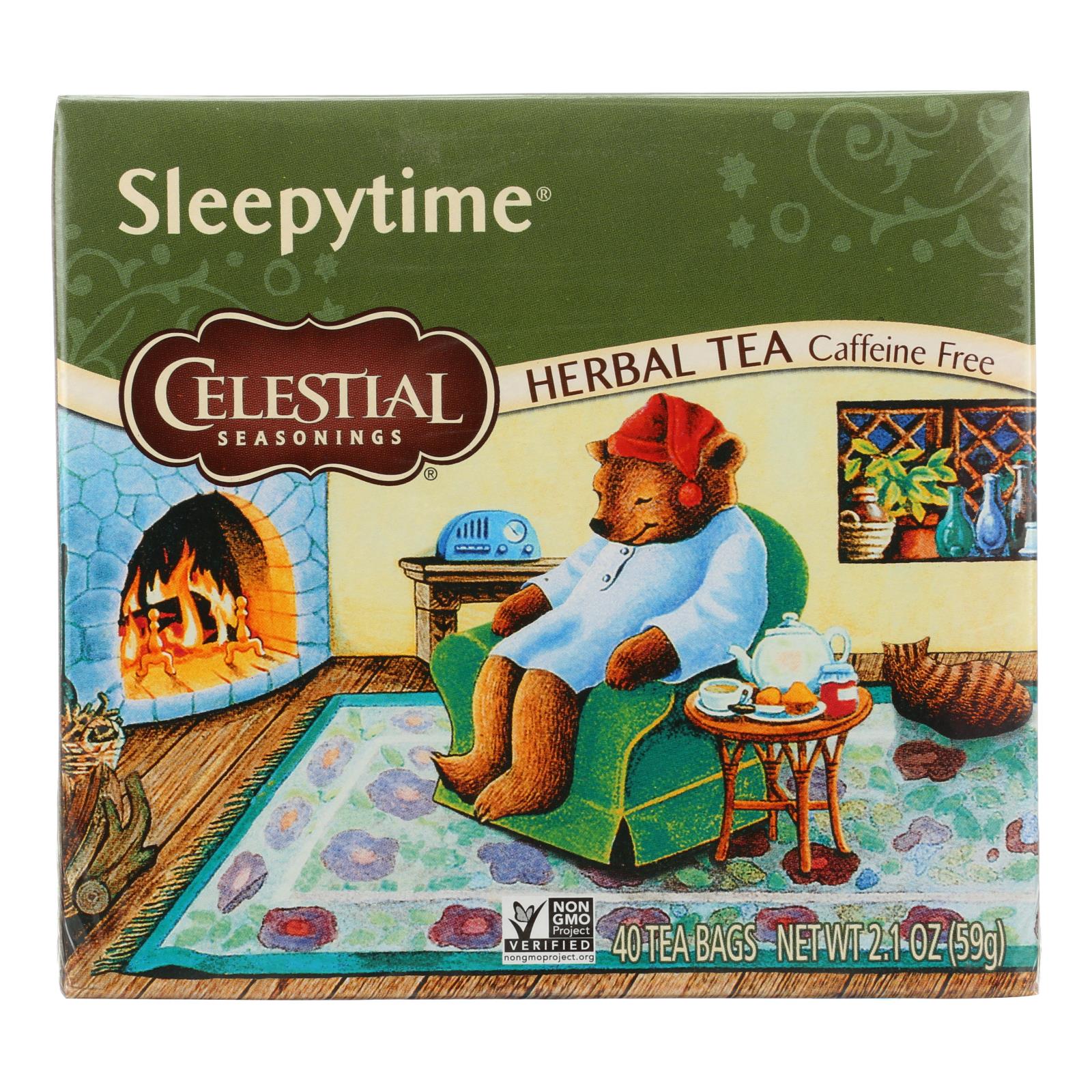 Celestial Seasonings Herbal Tea - Sleepytime - Caffeine Free - Case Of 6 - 40 Bags - GreatEagleInc