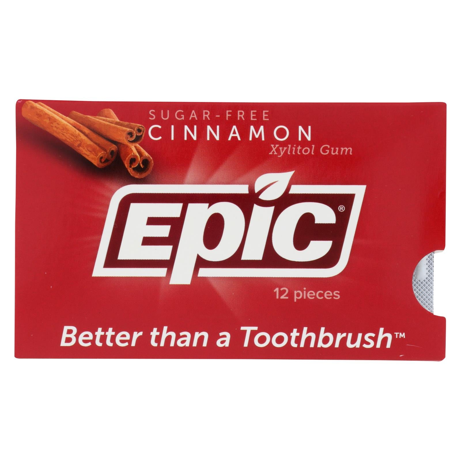 Epic Dental - Xylitol Gum - Cinnamon - Case Of 12 - 12 Pack - GreatEagleInc