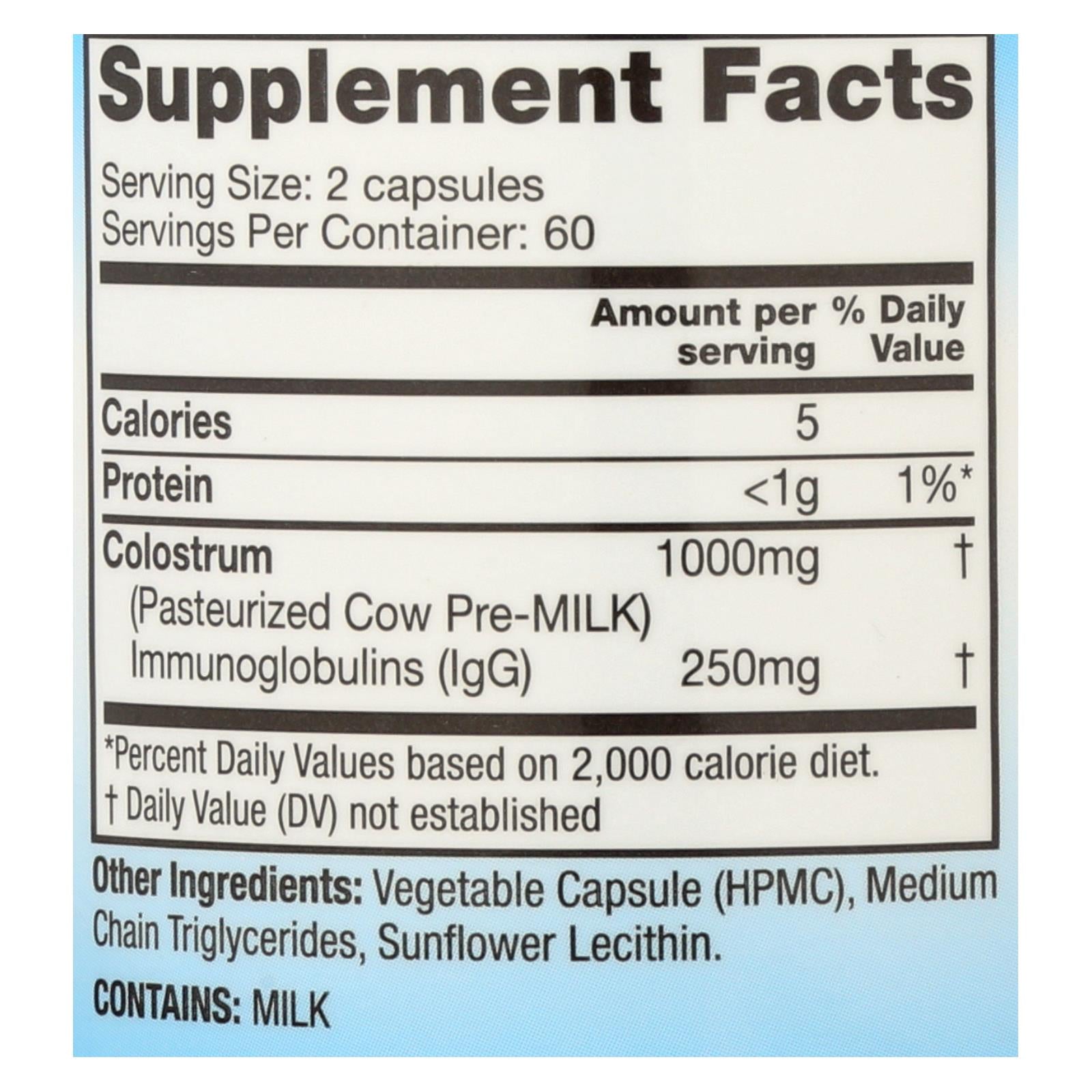 Symbiotics Colostrum Plus - 480 Mg - 120 Capsules - GreatEagleInc