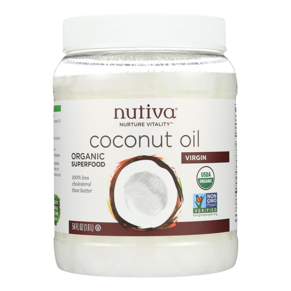 Nutiva Virgin Coconut Oil Organic - 54 Fl Oz - Eco-Friendly Home & Grocery
