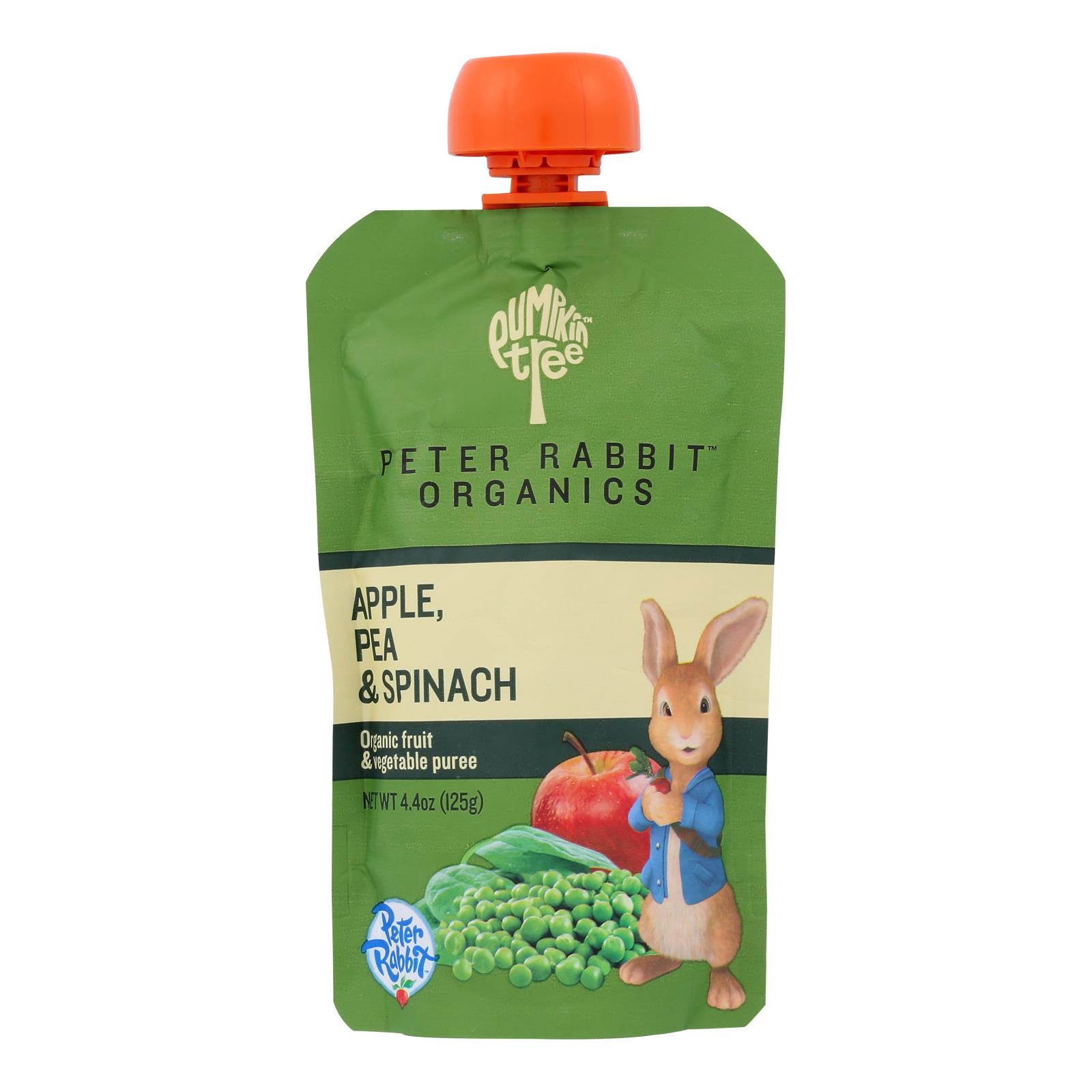 Peter Rabbit Organics Veggie Snacks - Pea Spinach And Apple - Case Of 10 - 4.4 Oz. - GreatEagleInc