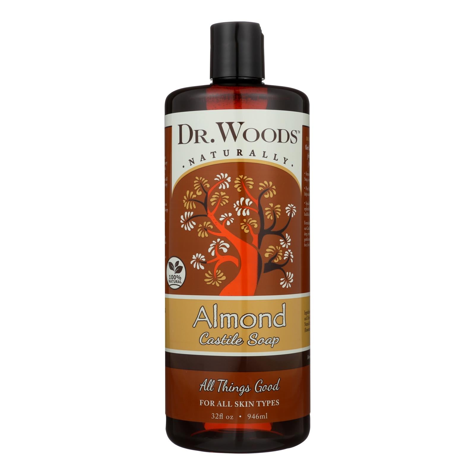 Dr. Woods Pure Castile Soap Almond - 32 Fl Oz - GreatEagleInc