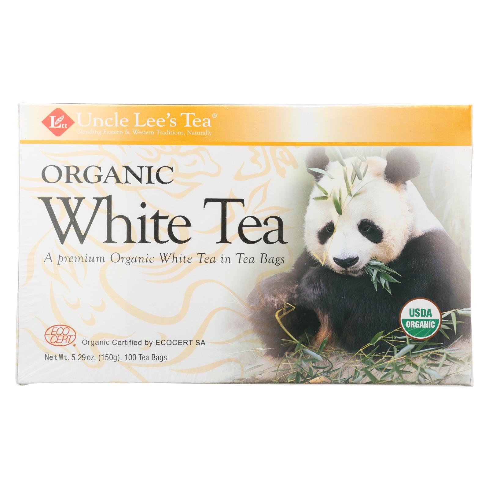 Uncle Lee's Legends Of China Organic White Tea - 100 Tea Bags - Eco-Friendly Home & Grocery