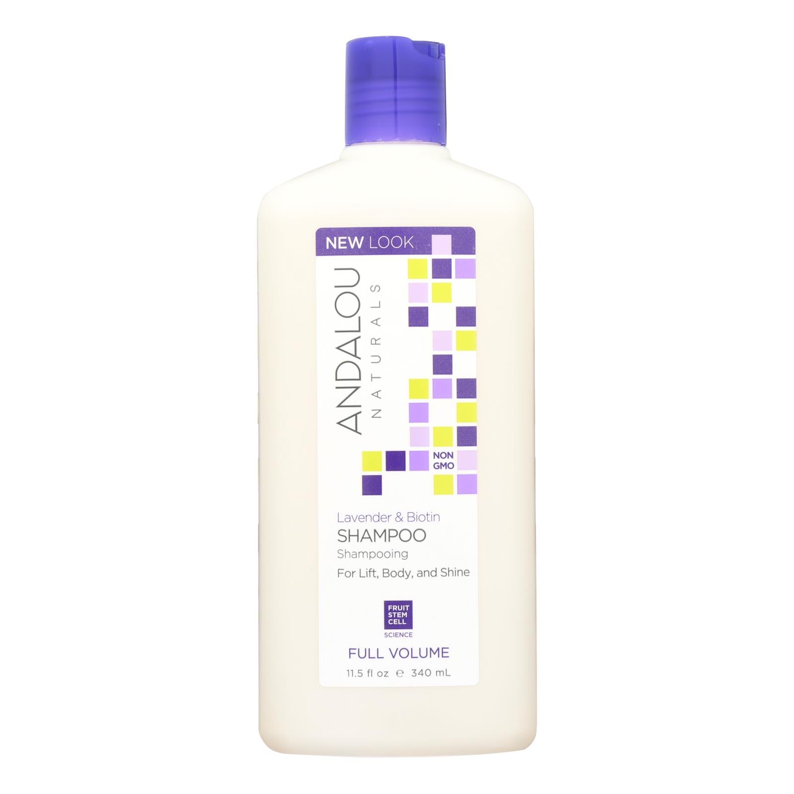 Andalou Naturals Full Volume Shampoo Lavender And Biotin - 11.5 Fl Oz - GreatEagleInc